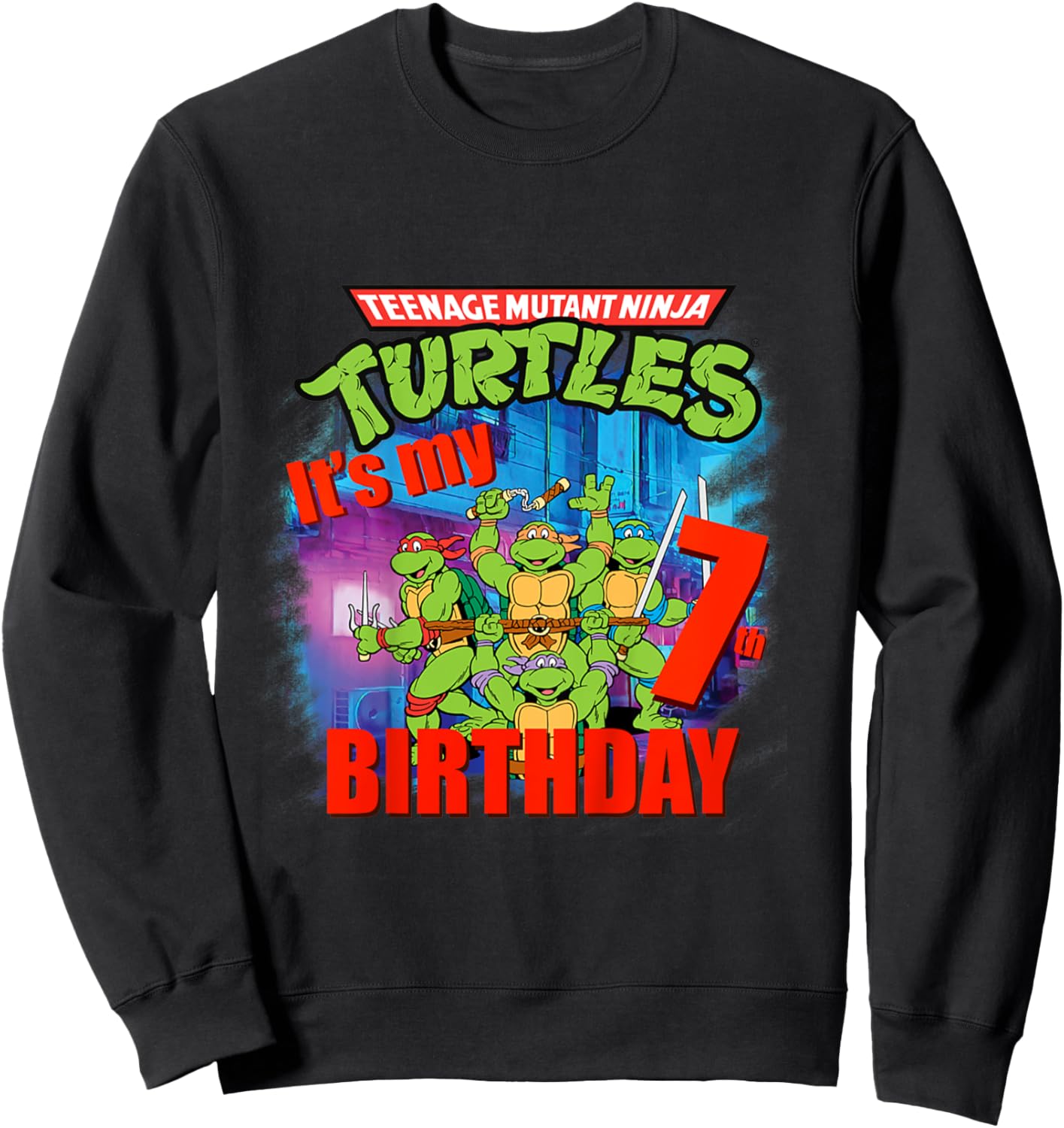 Mademark x Teenage Mutant Ninja Turtles - Original Teenage Mutant Ninja Turtles 7th Birthday Sweatshirt - Sweatshirt | Black