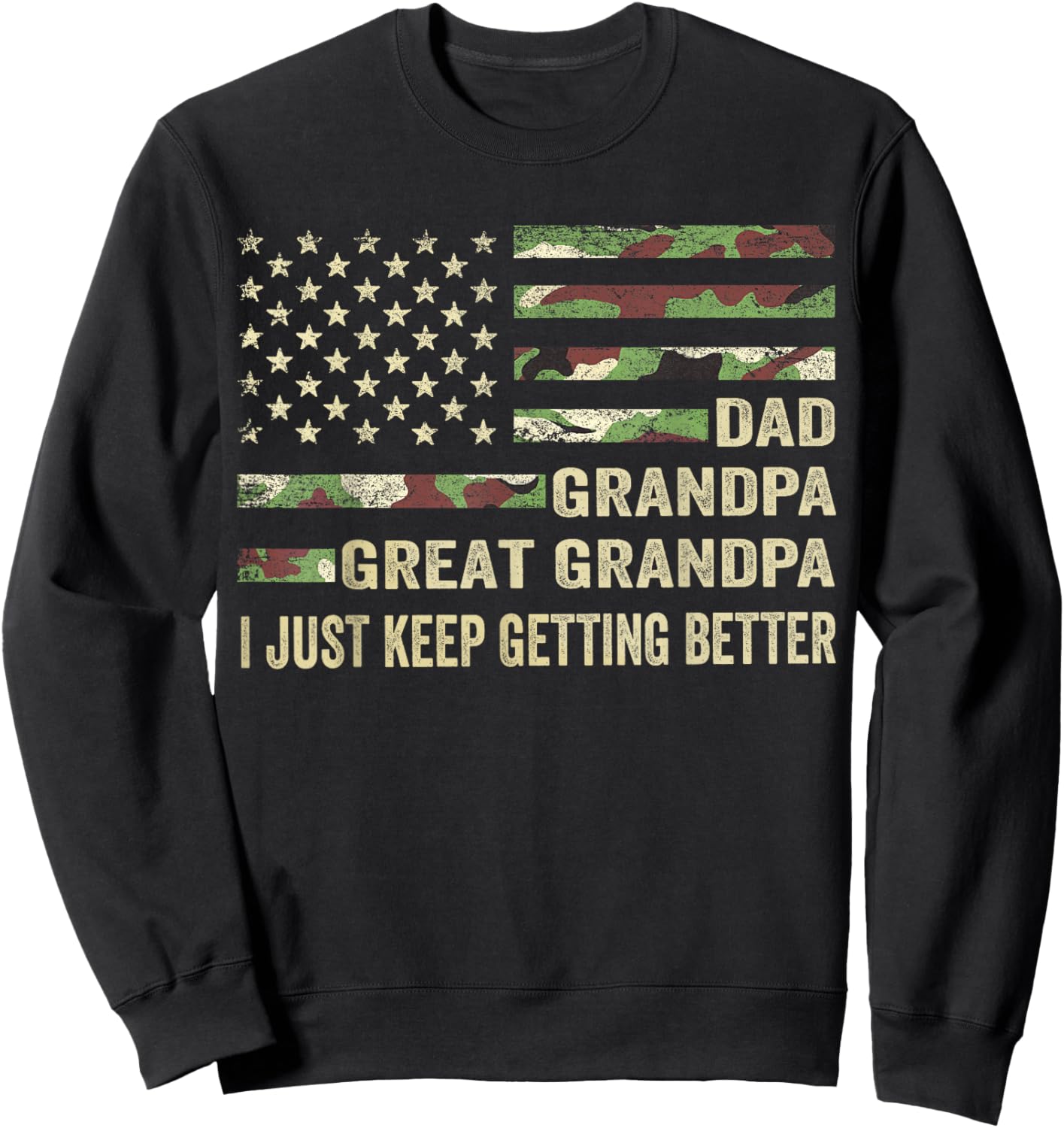 from Grandkids Dad Grandpa Great Grandpa Sweatshirt - Sweatshirt | Black