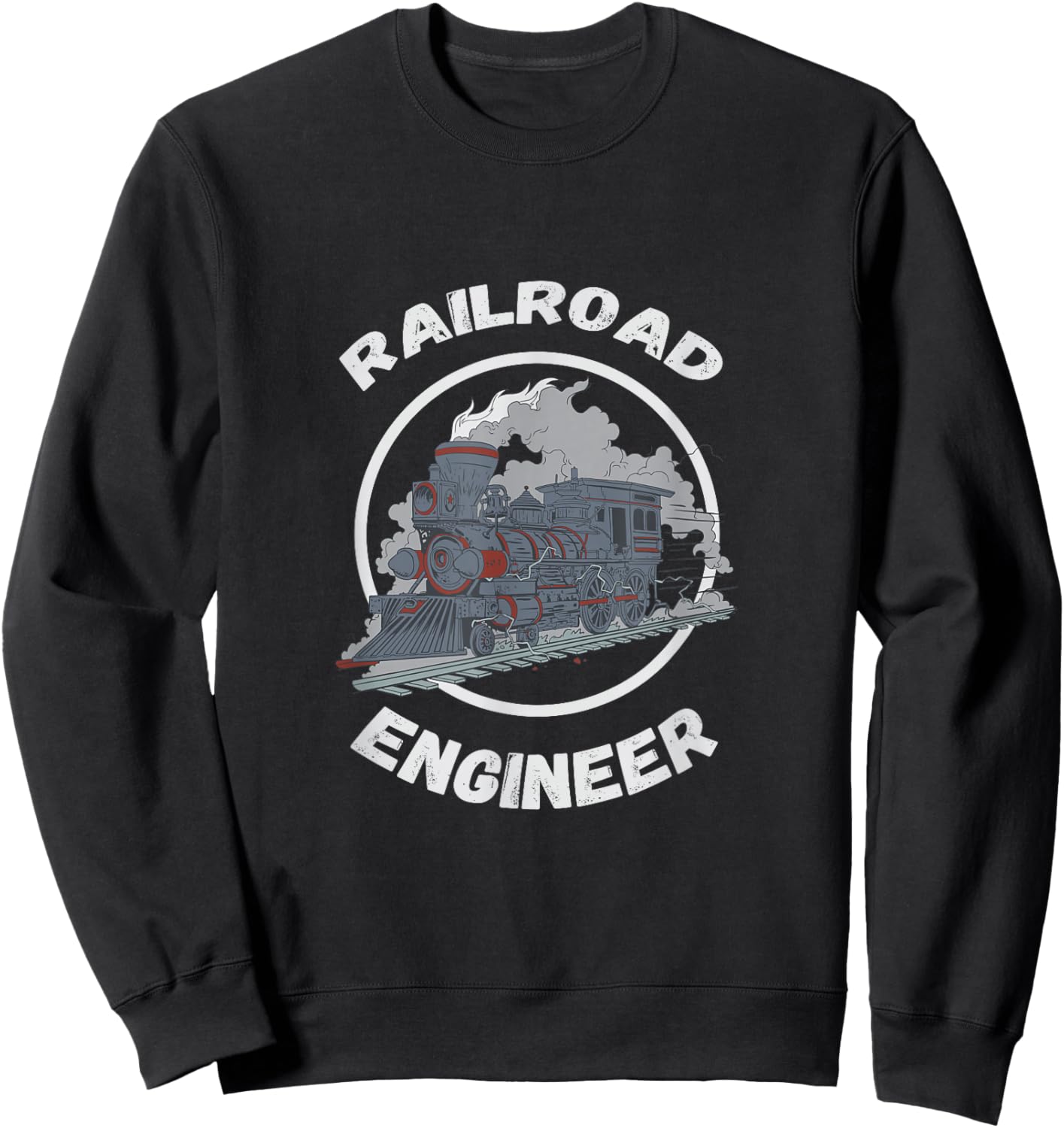 Railroad Engineer Train Lover Railway Worker Model Train Sweatshirt - Sweatshirt | Black