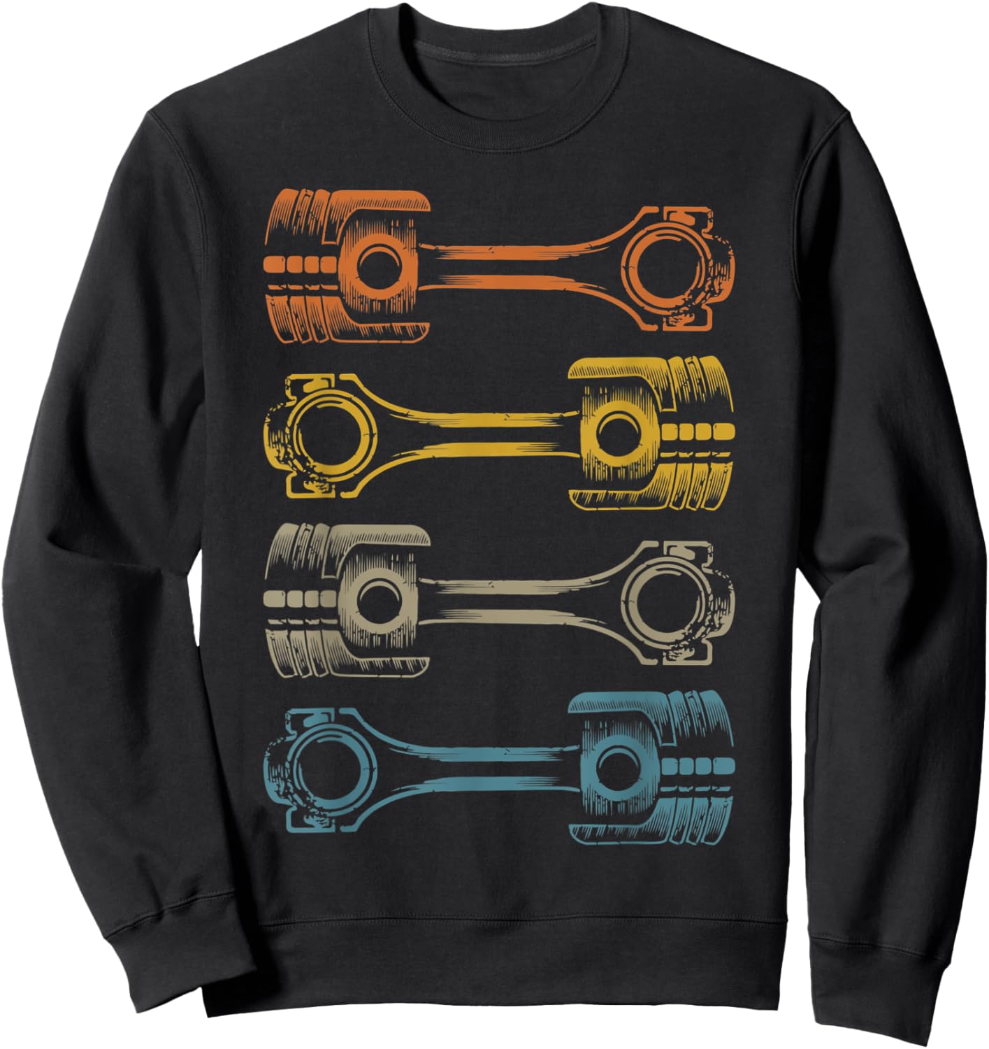 4 Pistons - Four cylinder engine - mechanic, engineer, racer Sweatshirt - Sweatshirt | Black