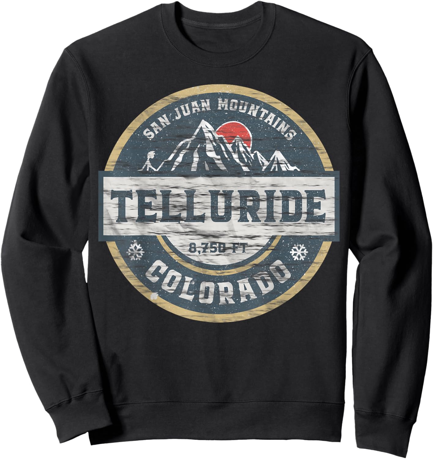 Telluride Colorado San Juan Rocky Mountains Skiing Sweatshirt - Sweatshirt | Black
