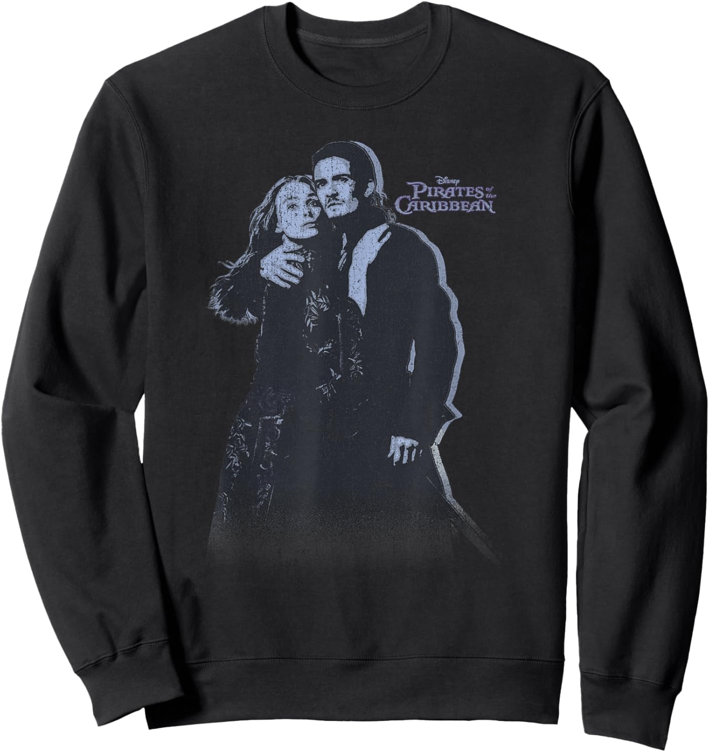 Disney Pirates of the Caribbean Will and Elizabeth Poster Sweatshirt - Sweatshirt | Black