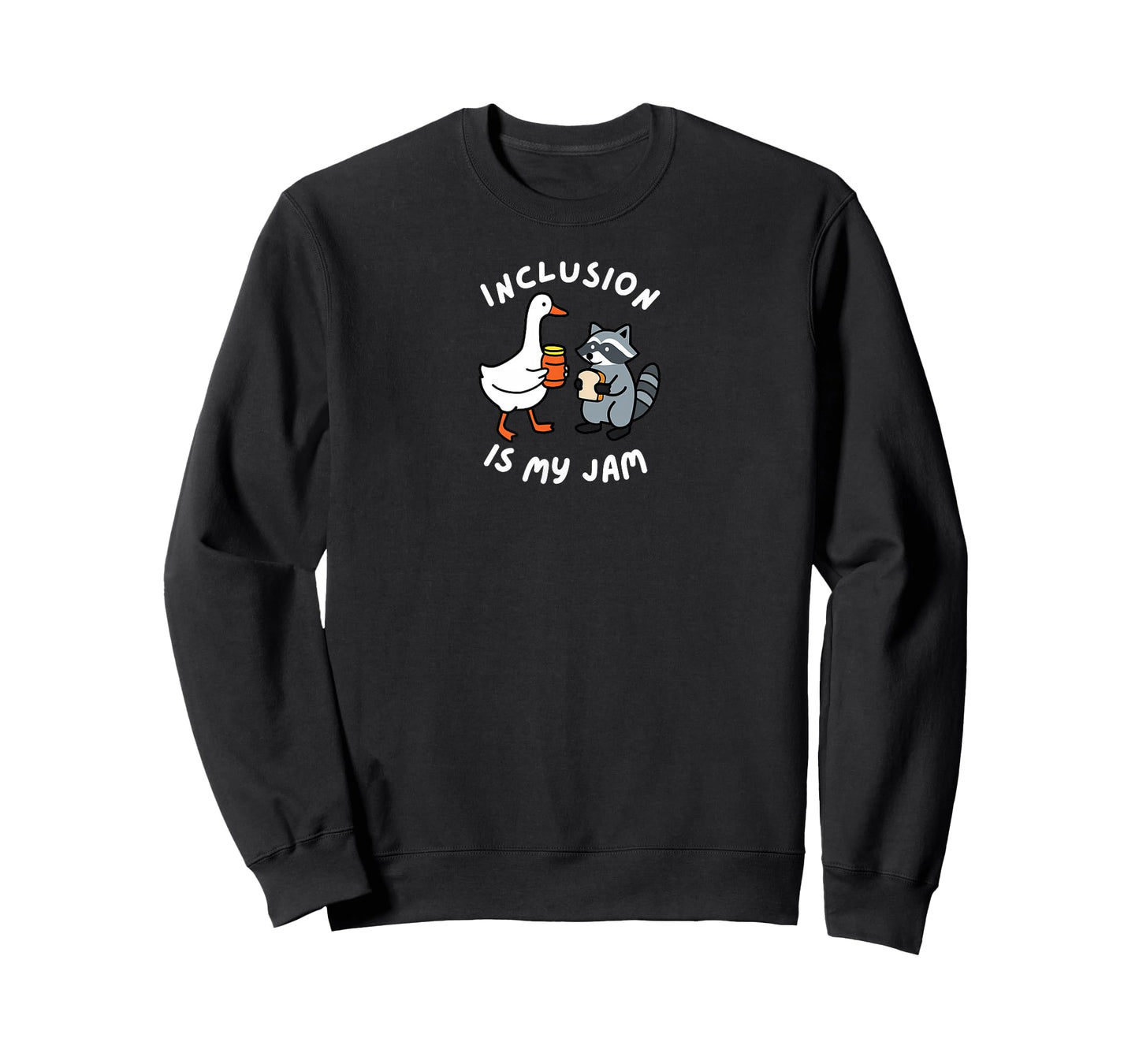 Inclusion is My Jam Funny Goose Raccoon Autism Awareness T-Shirt