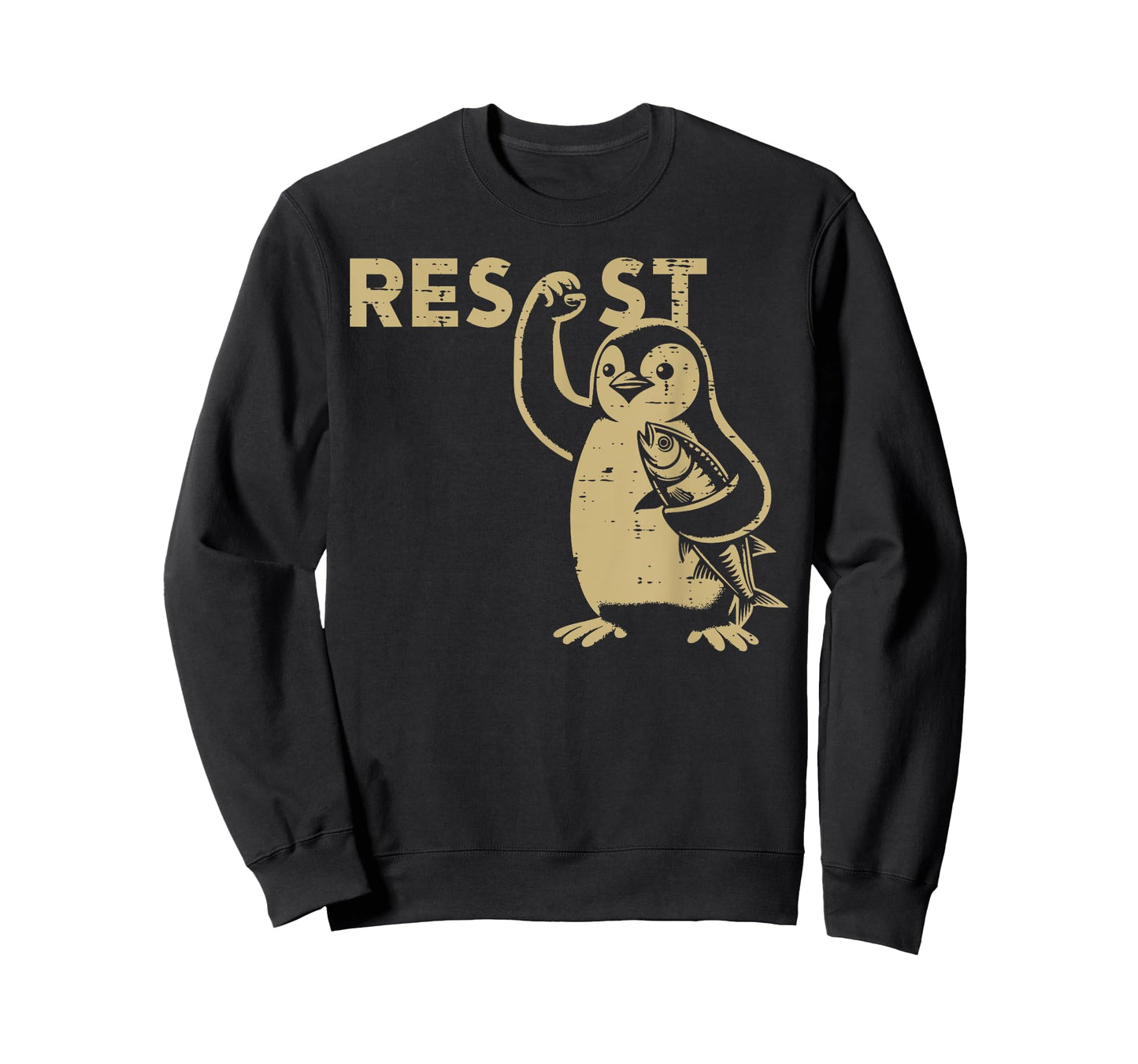 Resist Penguin Funny Resist Protest Resistance Men Women Kid T-Shirt