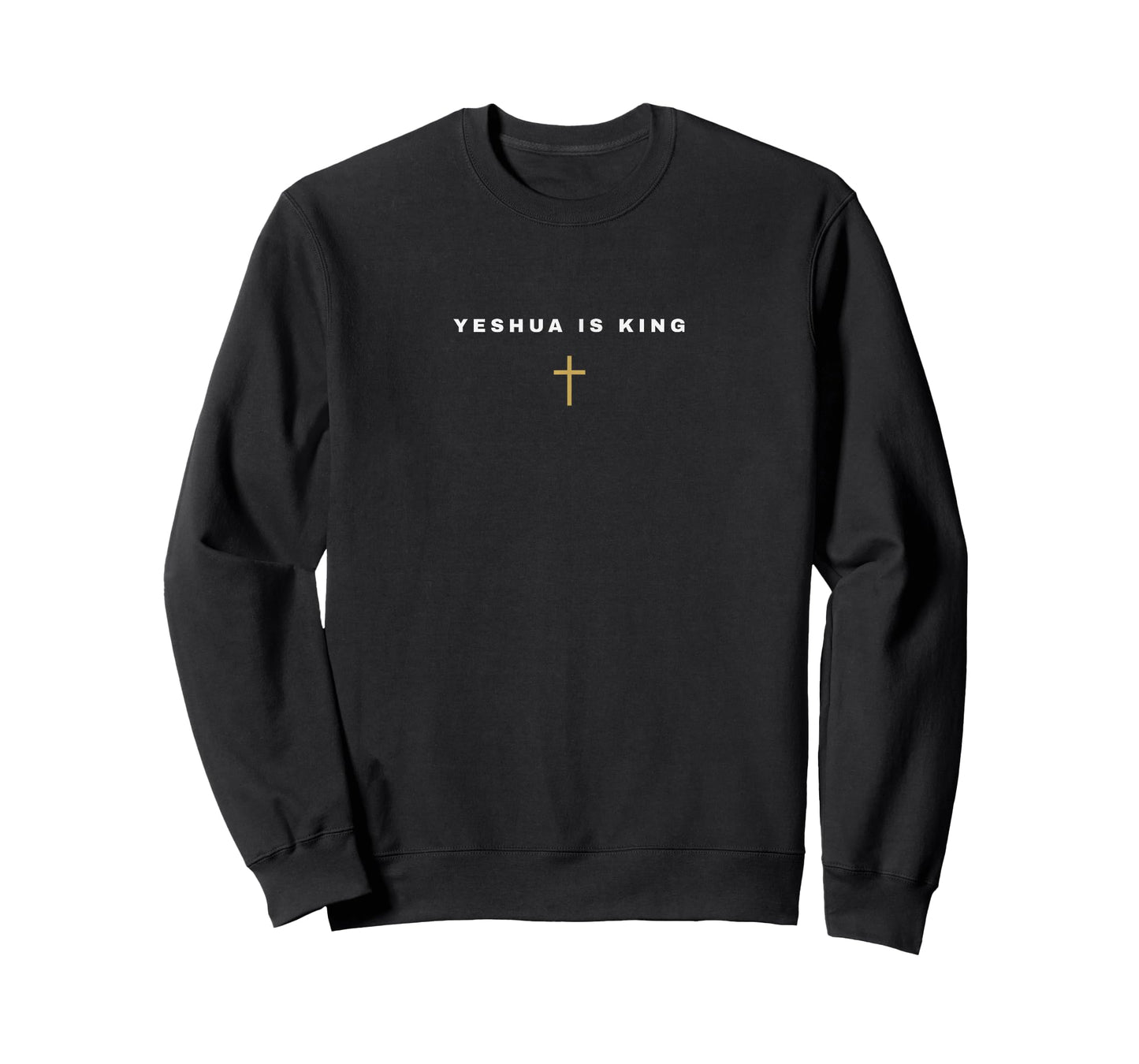 Yeshua is The King Cross Thin Christian Faith Jesus T-Shirt