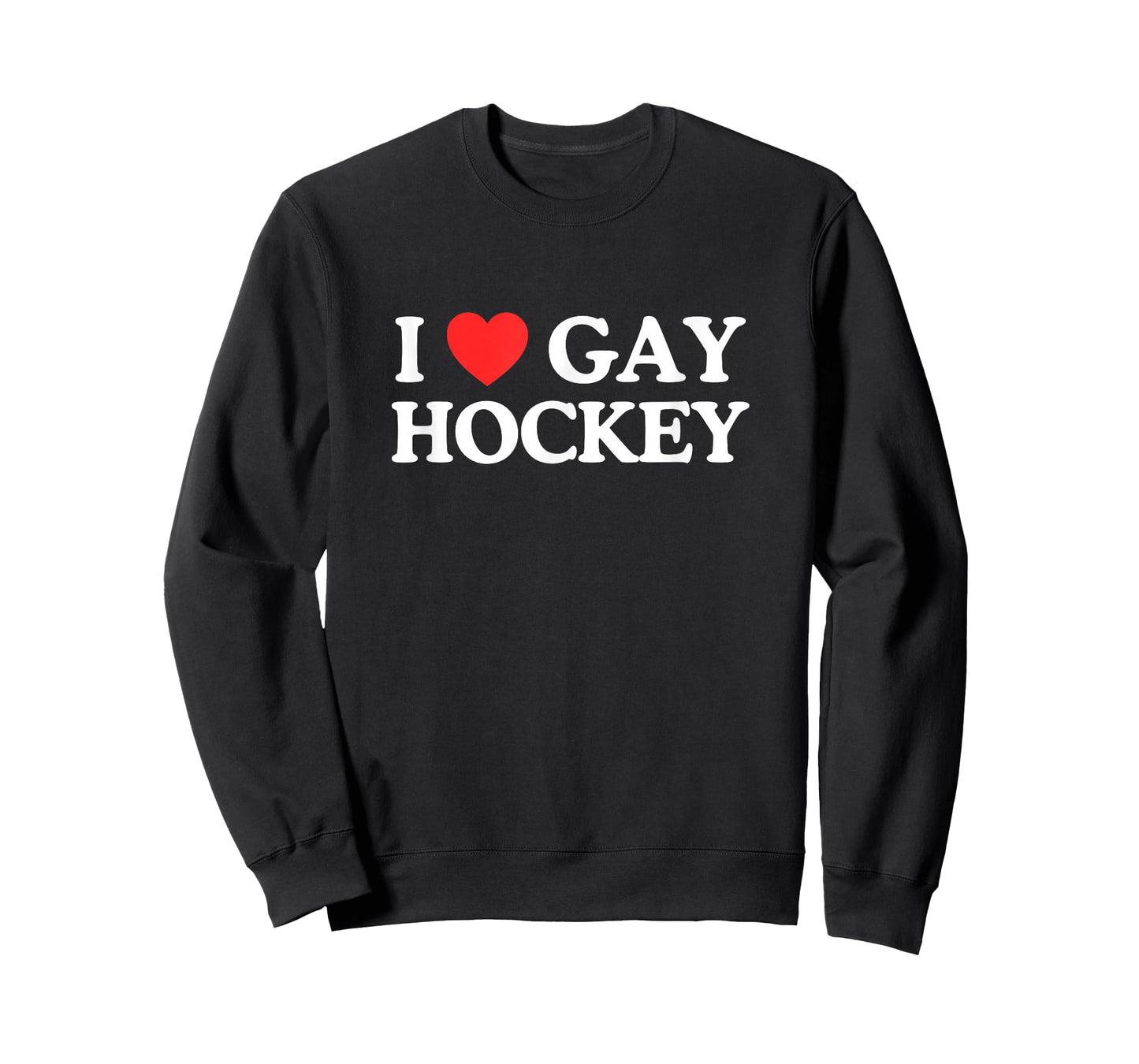 I Love Heart Gay Hockey Unhinged Gay Pride Parade Gen Z Meme T-Shirt