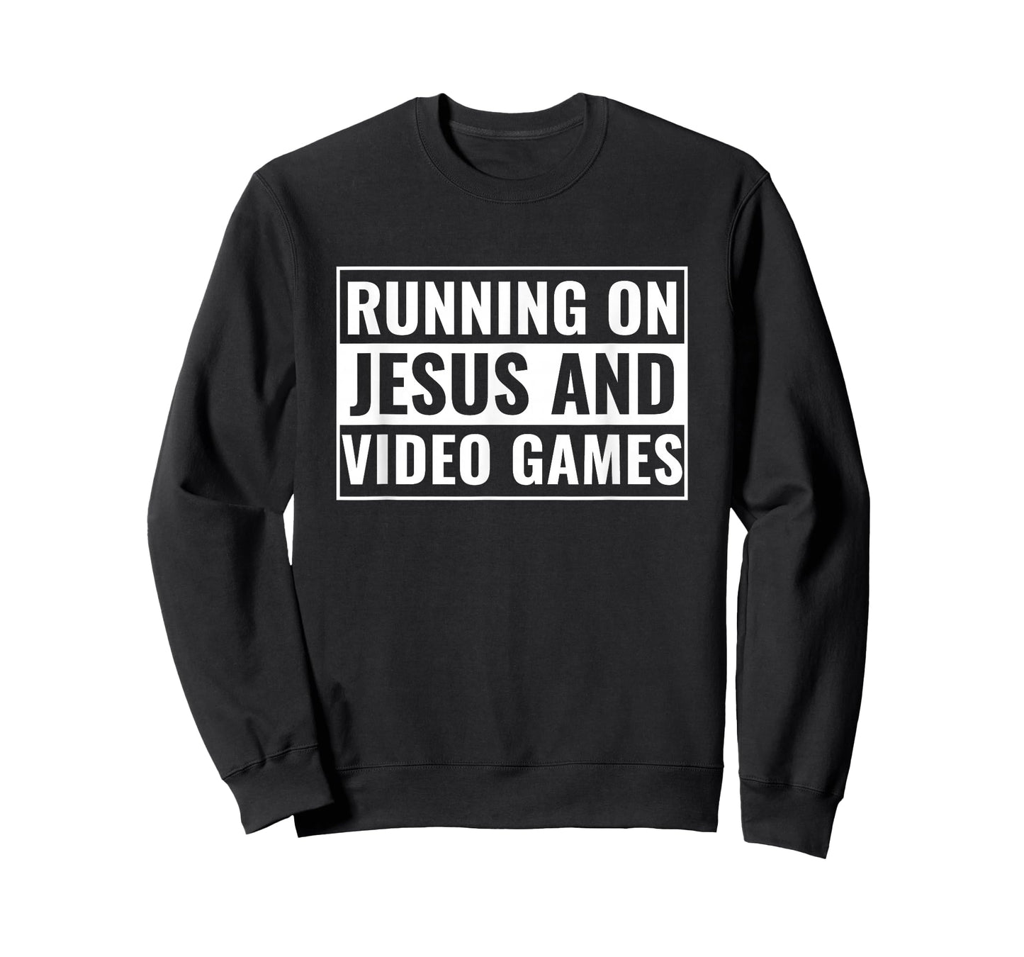 Christian Design Teen Boys Running on Jesus & Video Games T-Shirt