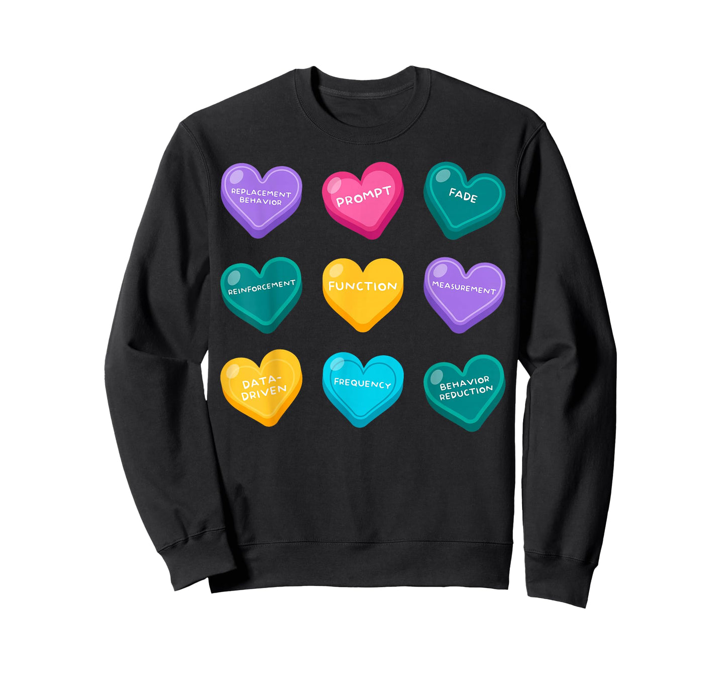 Behavior Analyst Valentine ABA Candy Heart Conversation RBT T-Shirt