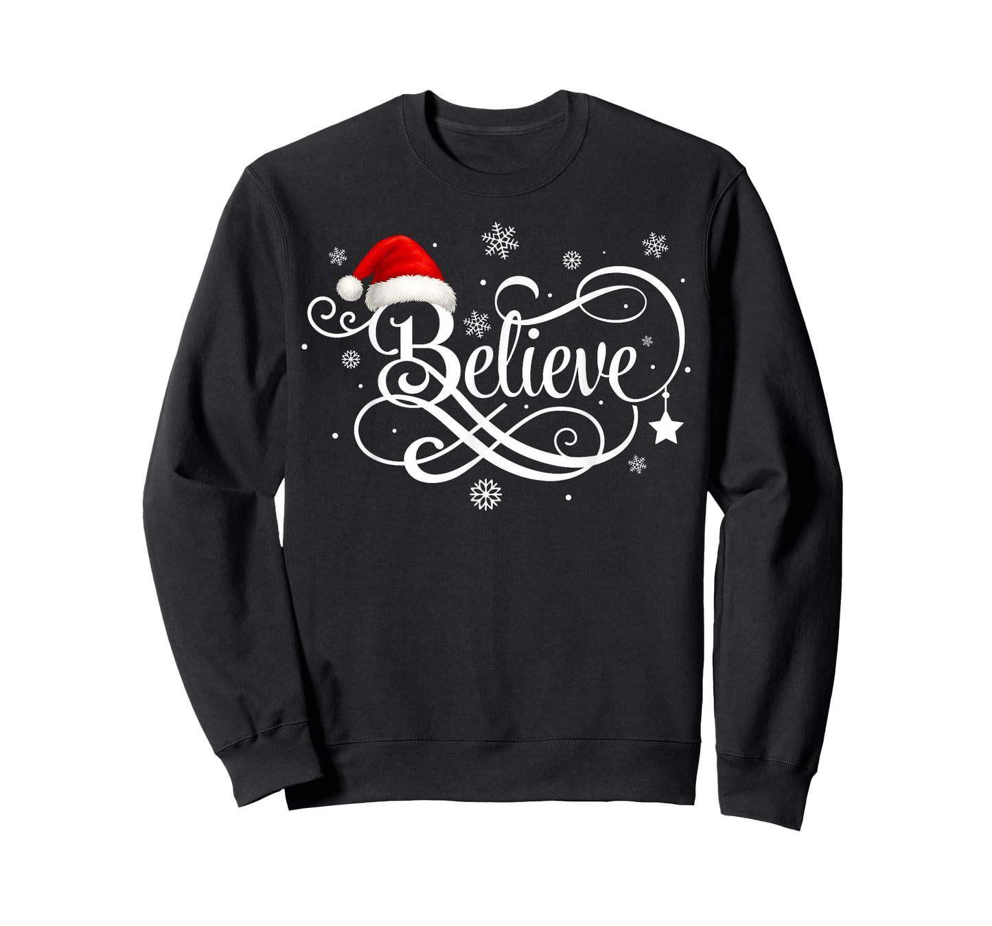Believe Santa Claus Believe Christmas Matching Pajama Xmas T-Shirt