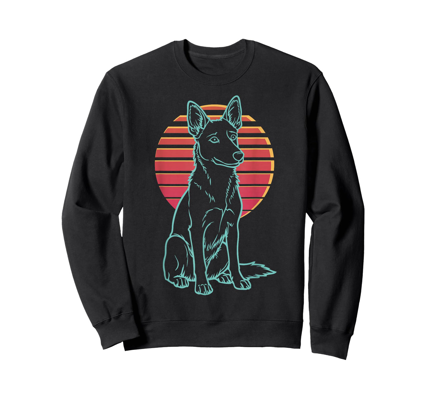 Australian Kelpie Lover Dog Owner Retro Synthwave 80s T-Shirt