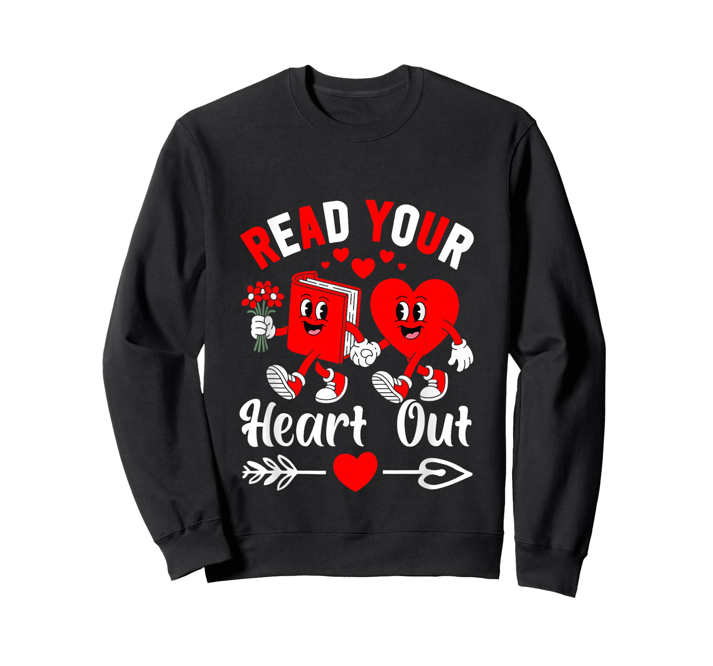 Read Your Heart Out Valentine Reading Book Girl Kid Teacher T-Shirt