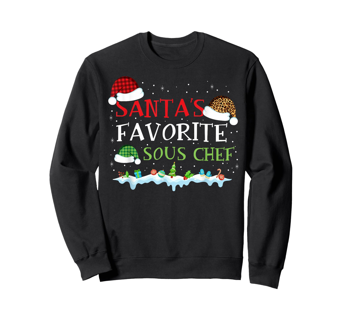 Santa's Favorite Sous Chef Fun Christmas T-Shirt
