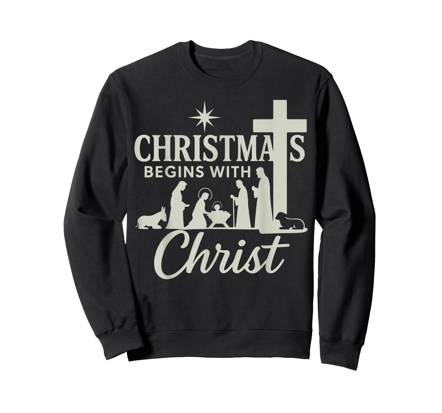 Jesus Christmas Begins with Christ Pjs Pajamas Toddler Boy T-Shirt