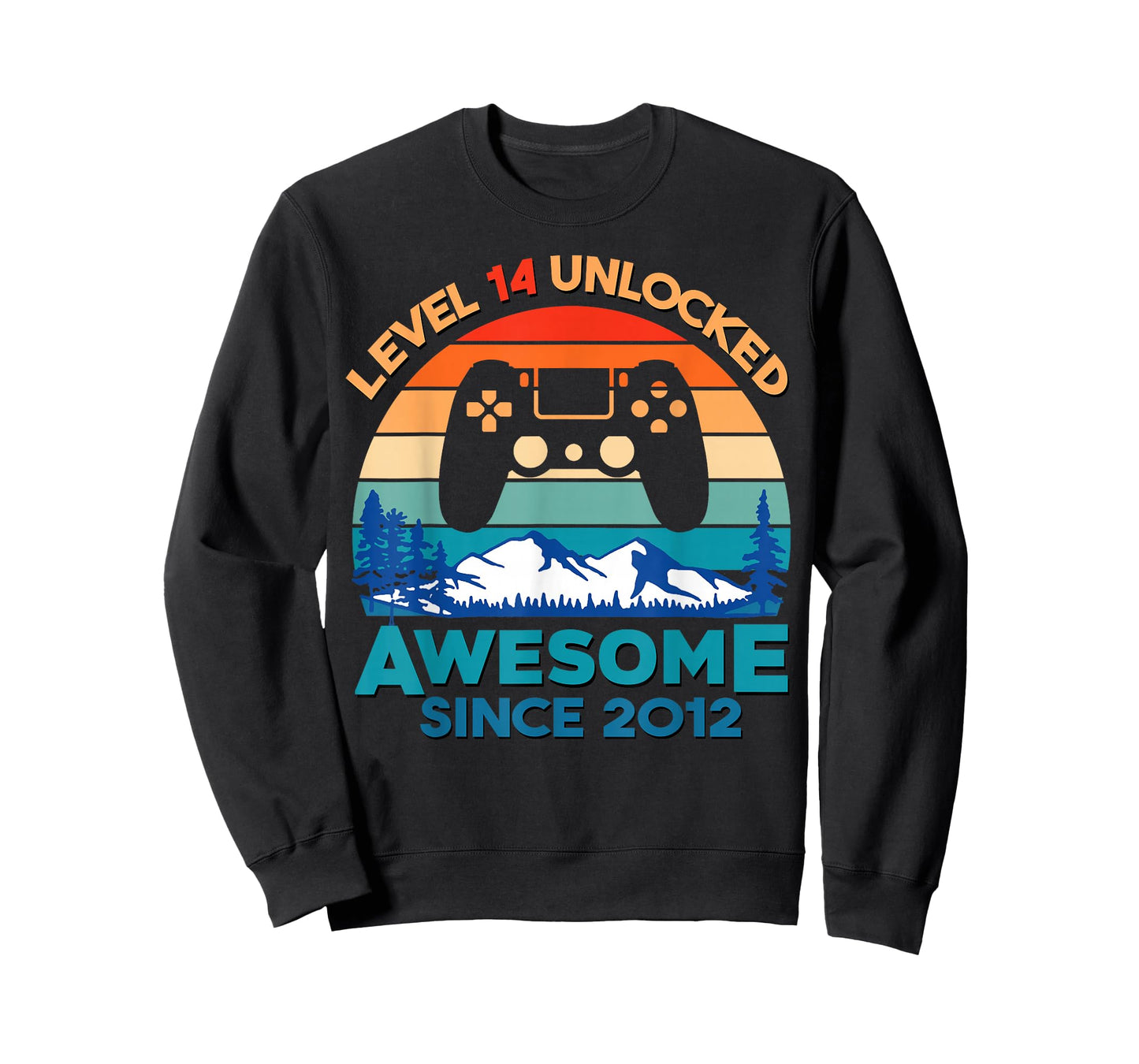 Level 14 Unlocked 14th Birthday Boy Game Turning 14 Year Old T-Shirt