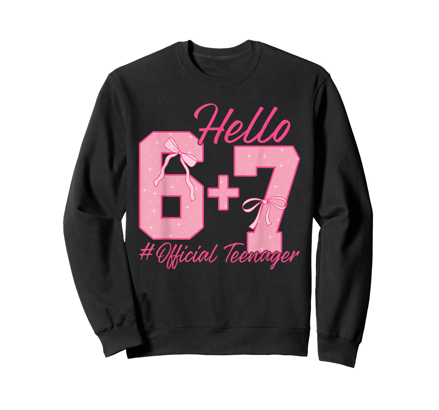 13th Birthday Official Teenager Six Seven Coquette Bow 6 7 T-Shirt