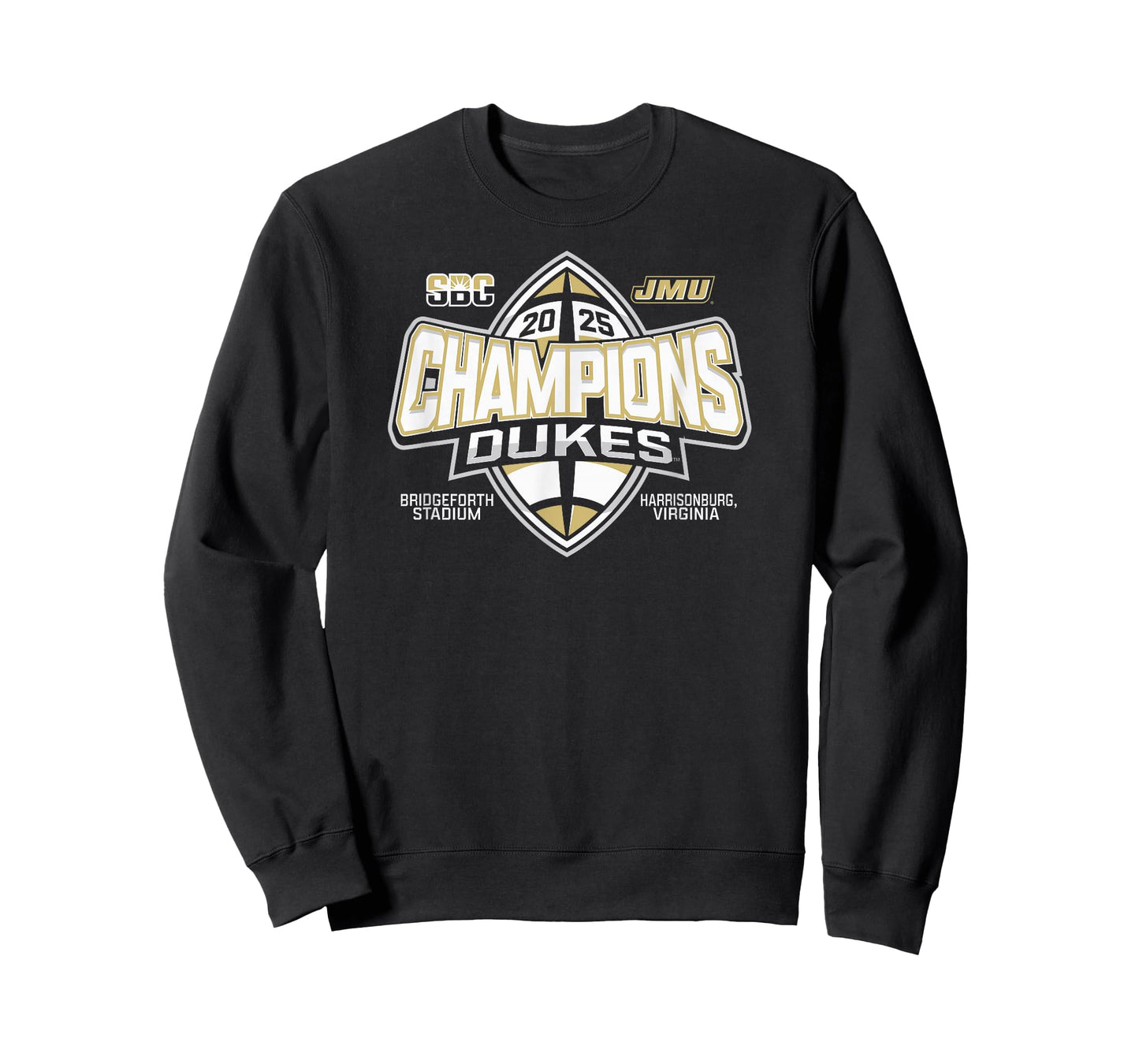 James Madison Dukes Sun Belt Champs 2025 Football T-Shirt
