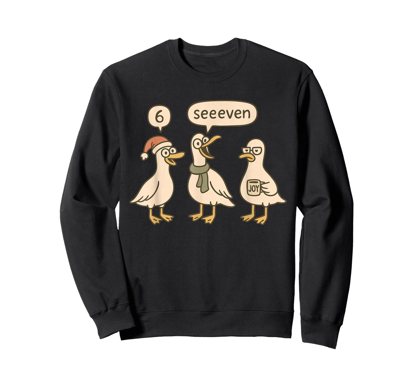 Funny Santa Silly Goose 6 7 Christmas Geese Six Seven Seeven T-Shirt