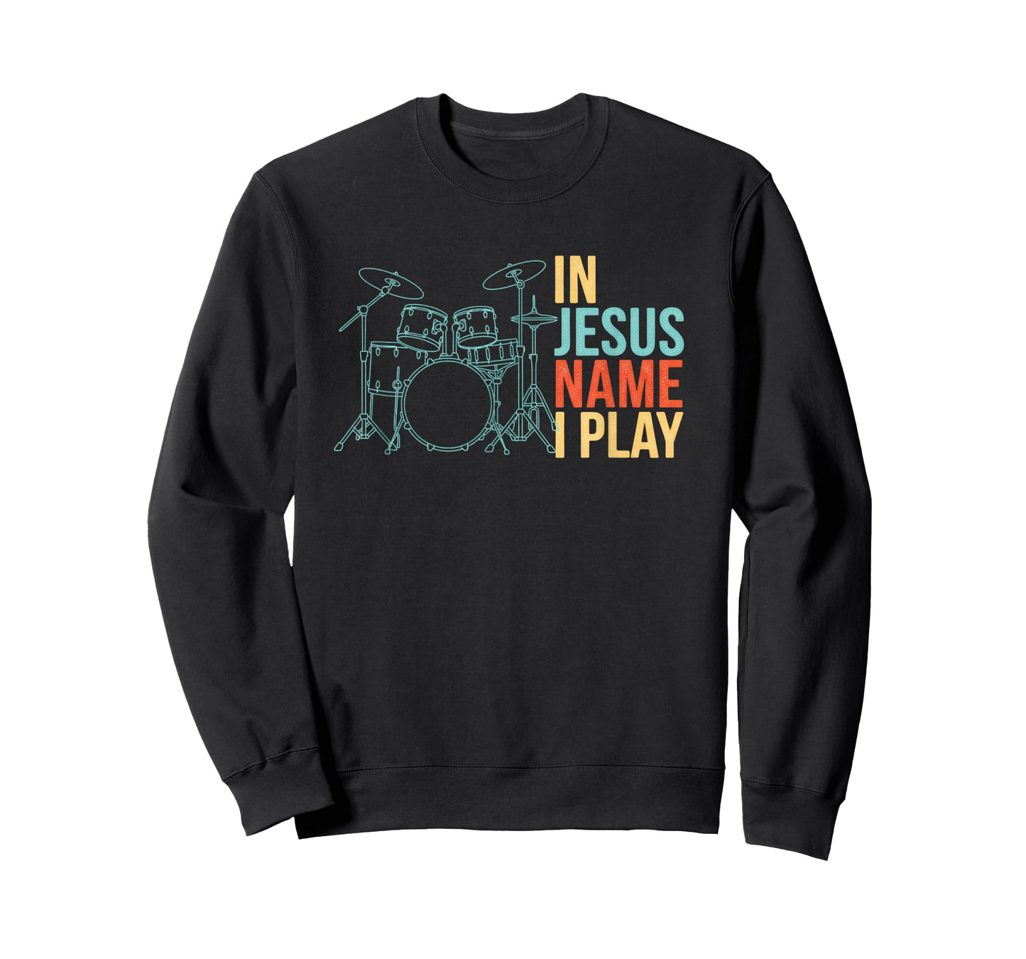 Christian Drummer in Jesus Name I Play - Worship Band Drums T-Shirt