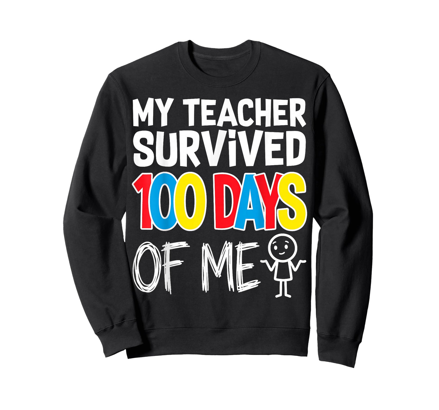 100 Days Colorful Primary Colors 100 Days of School T-Shirt