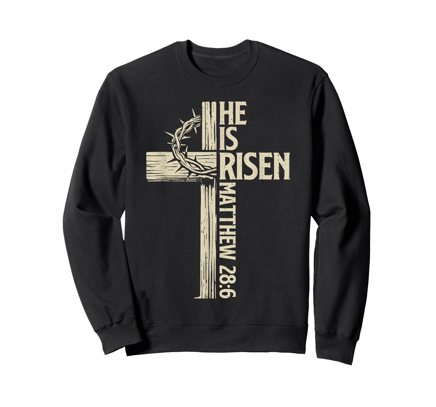 Easter Cross He is Risen Jesus Christian Religious Men Women T-Shirt