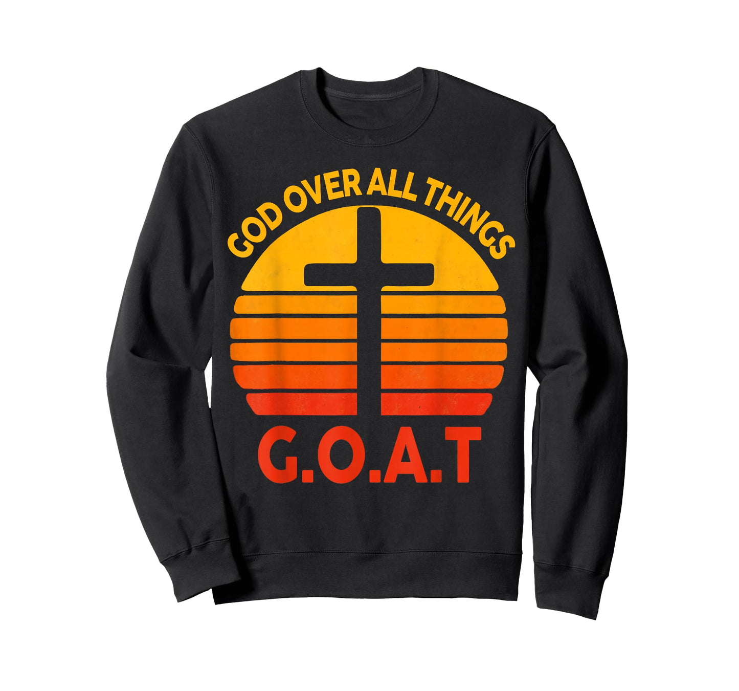 Christian G.O.A.T God Over All Thing Cross Vintage Faith Men T-Shirt