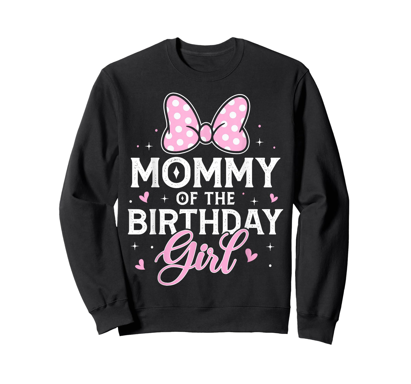 Mommy of The Birthday Girl Cute Pink Bow Family Matching T-Shirt