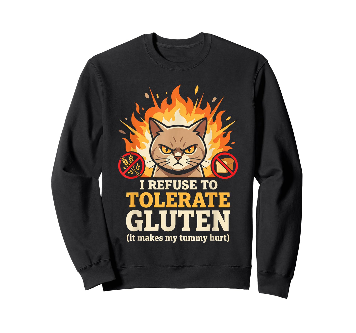 I Refuse to Tolerate Gluten Cat T-Shirt