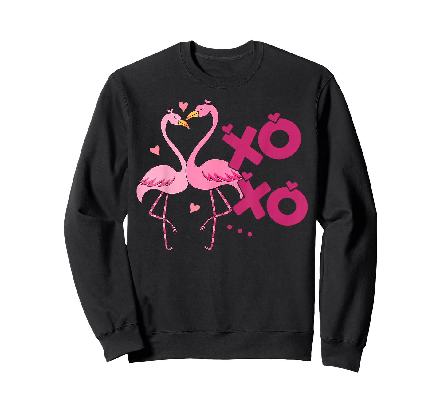 XOXO Flamingo Heart Valentines Day Men Women Kids Bird Pink T-Shirt