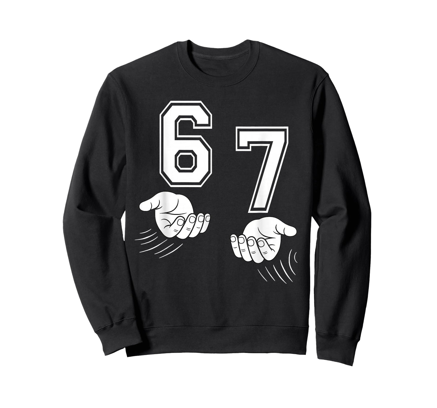 Six Seven 67 Funny 6 7 Hands Meme Teen Boys Kids T-Shirt