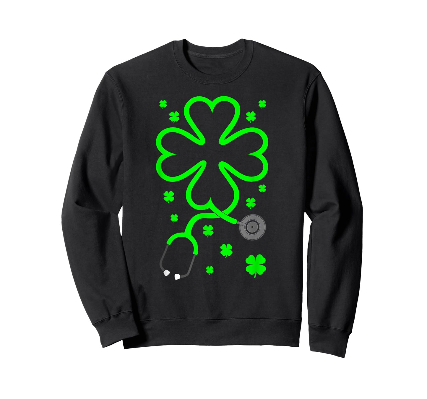 Lucky Shamrock Stethoscope Scrub Irish Nurse St Patricks Day T-Shirt