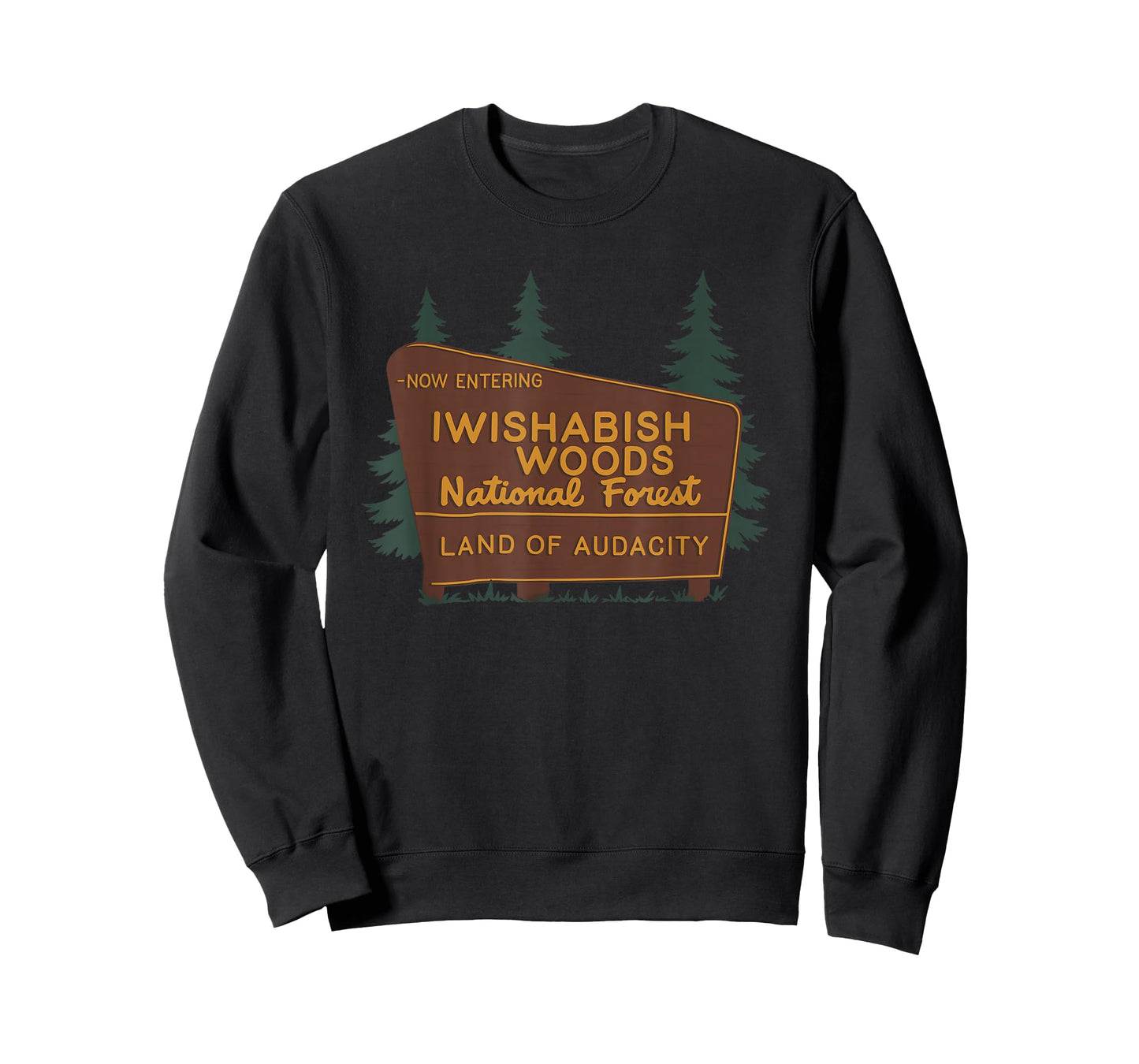 Now Entering I Wishabish Woods National Forest Land Audacity T-Shirt