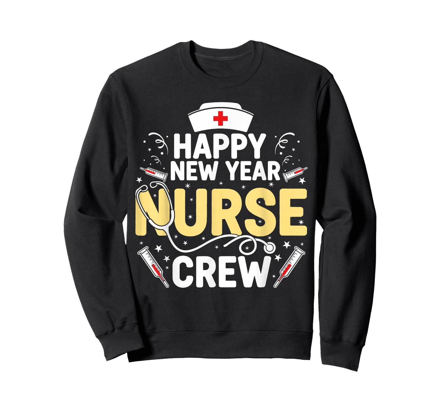 Happy New Year Nurse Shirt, Fireworks Stethoscope NYE 2026 T-Shirt
