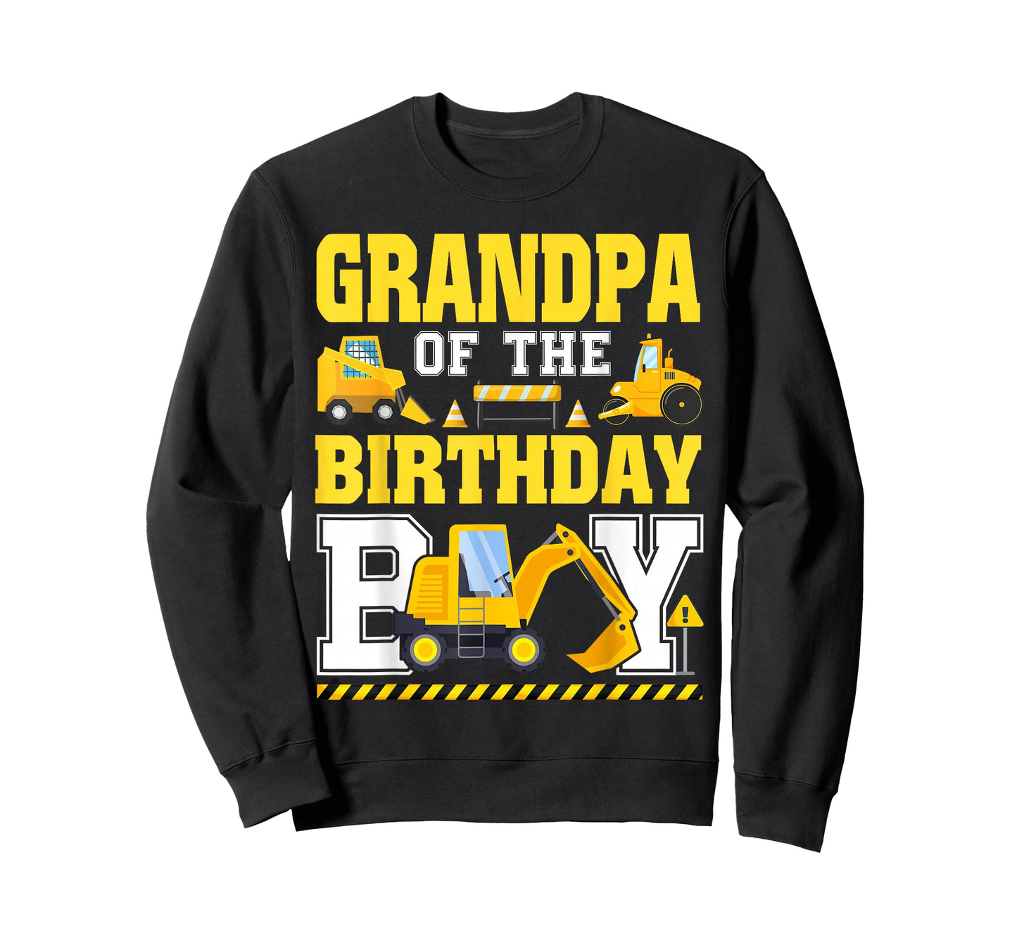 Grandpa of The Birthday Boy Excavator Construction Truck T-Shirt