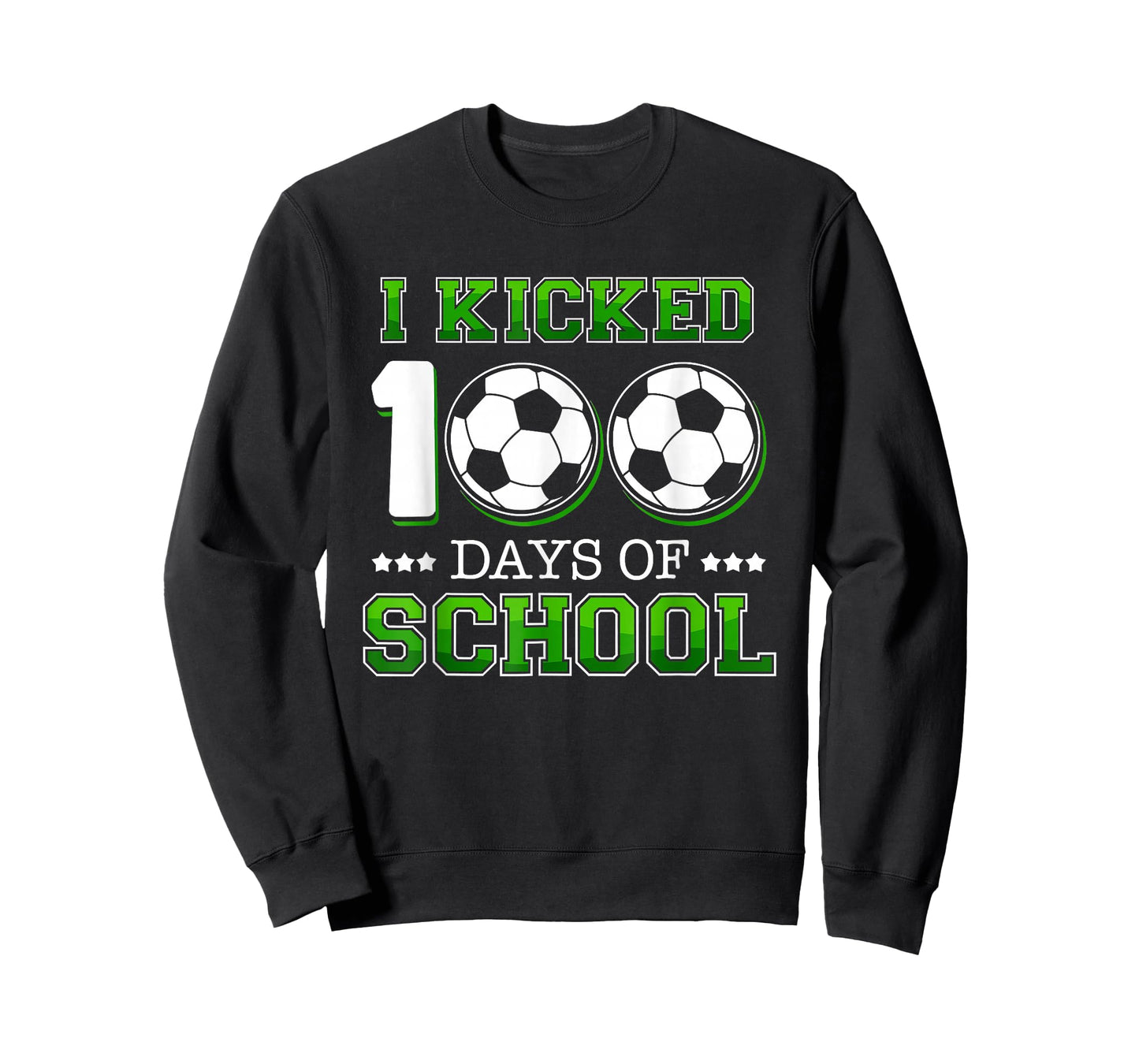 I Kicked 100 Days of School Soccer Sport Boys Kids 100th Day T-Shirt