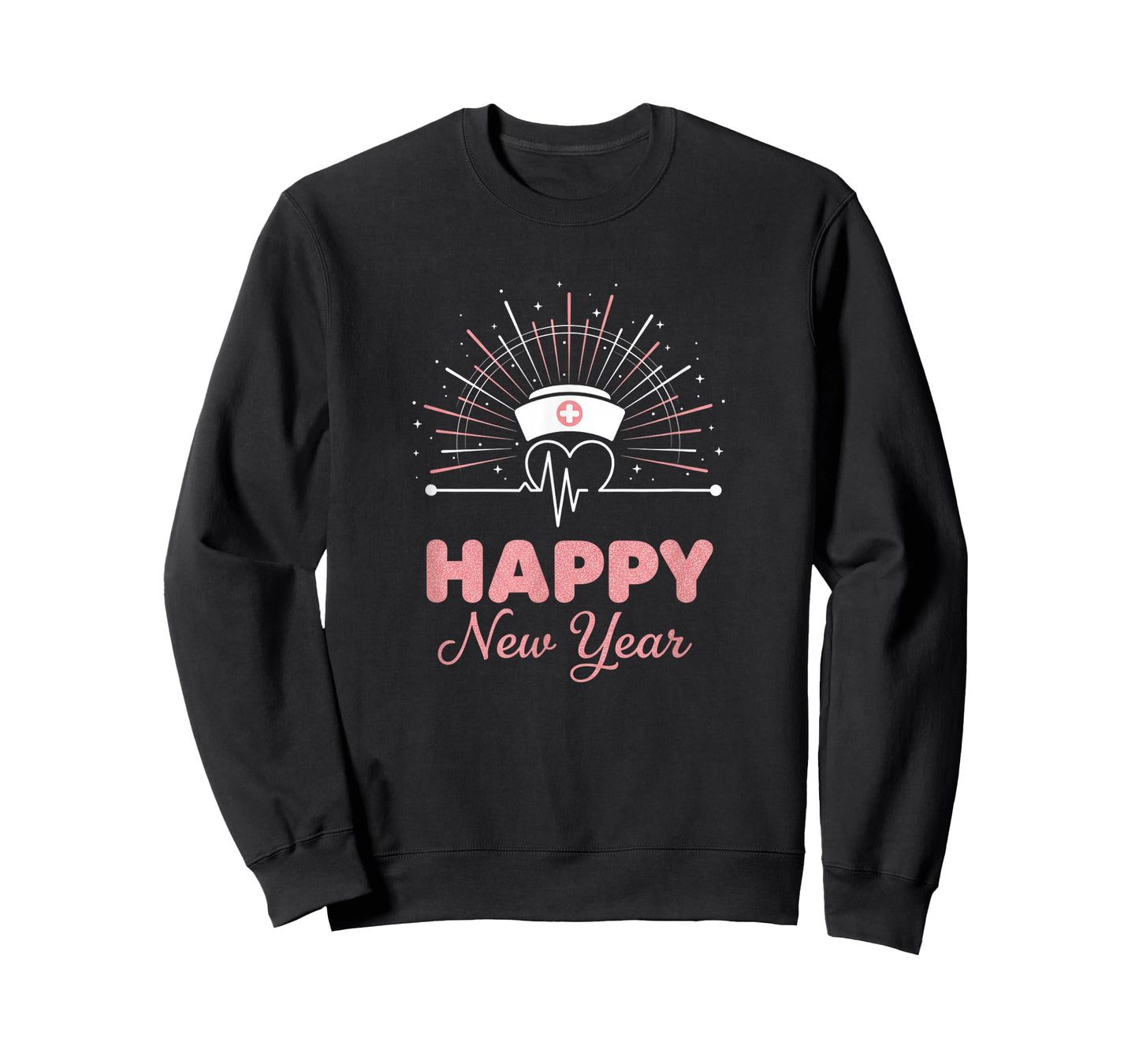 New Year Nurse Heartbeat, Happy New Year NYE Design T-Shirt