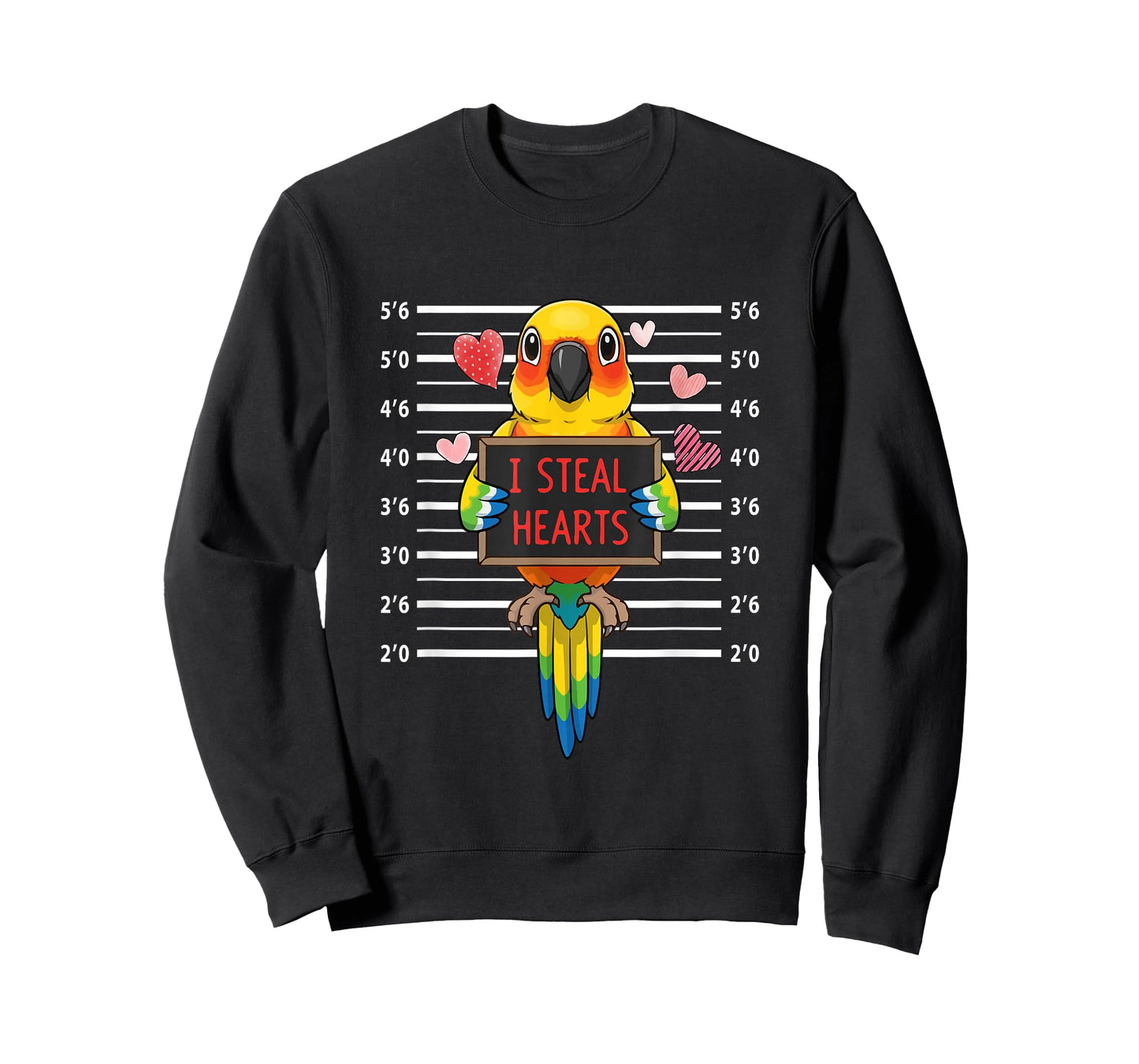 I Steal Cute Hearts Valentine's Day Sun Conure Bird Lover T-Shirt