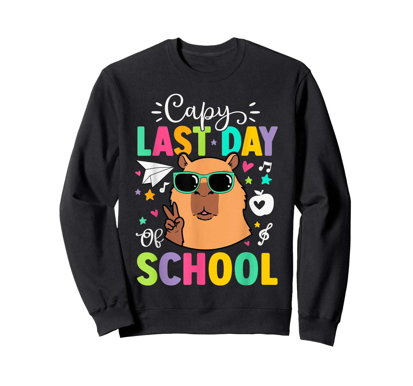 Capy Last Day of School Capybara Graduation Funny Quote T-Shirt