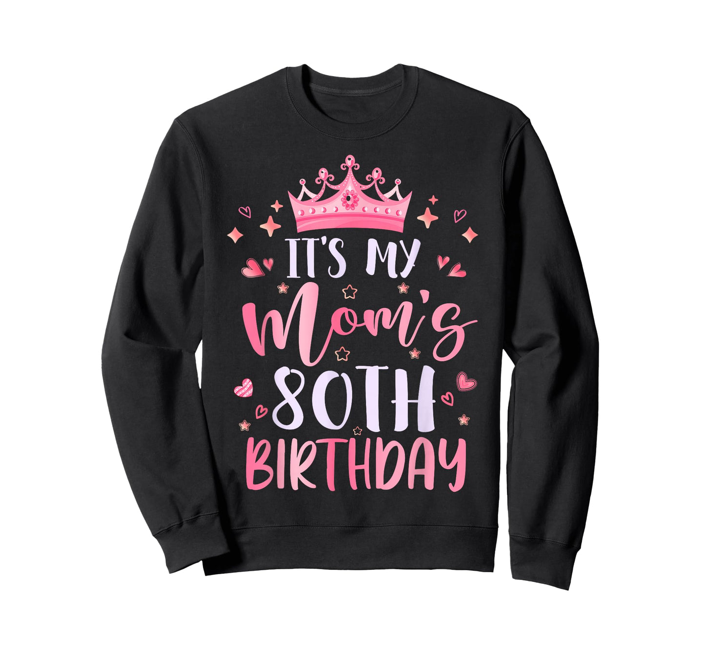 It's My Mom's 80th Birthday Pink Happy 80 Years Old T-Shirt