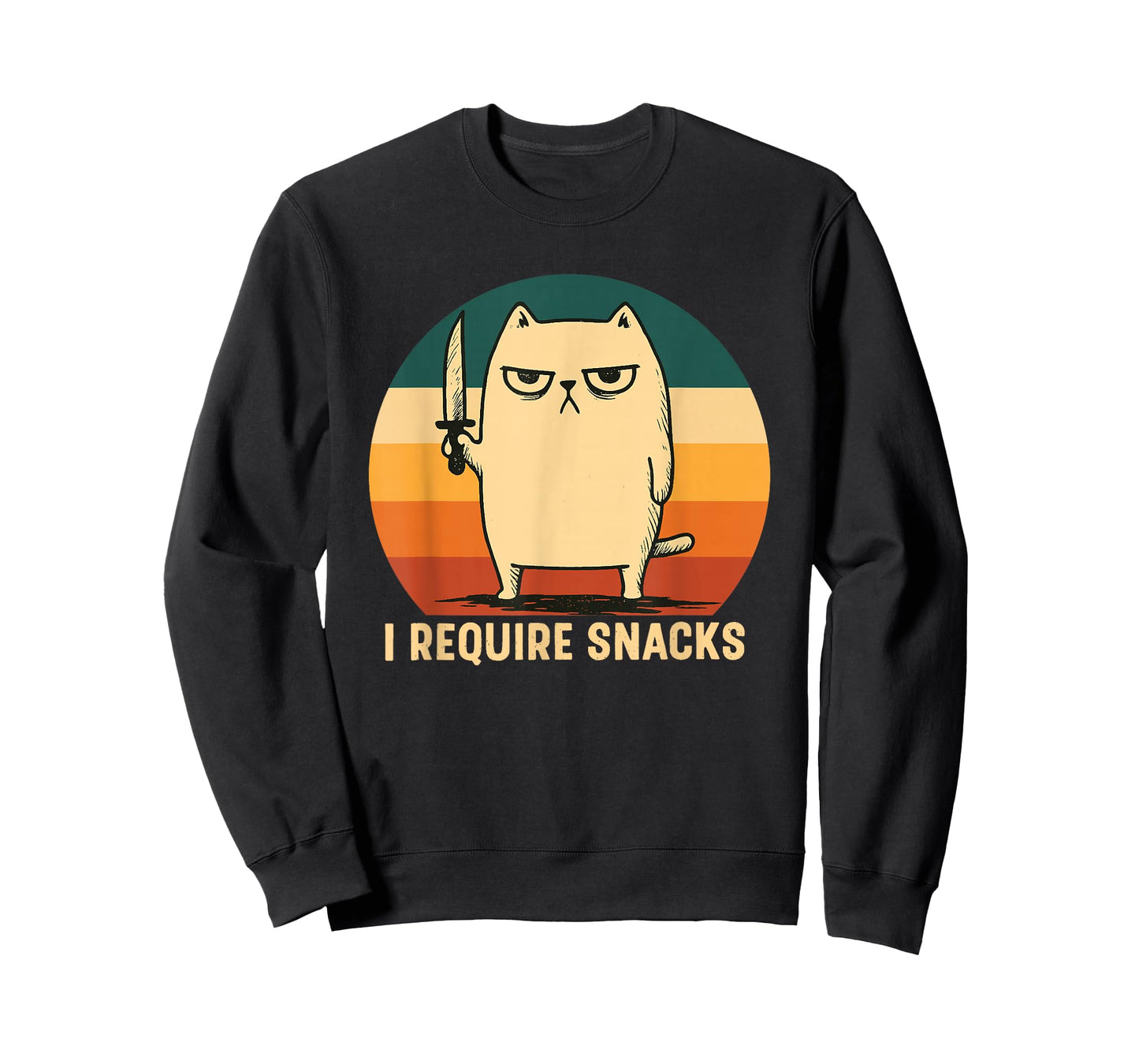 I Require Snacks Design Men Women Kids Funny Cat Meme T-Shirt