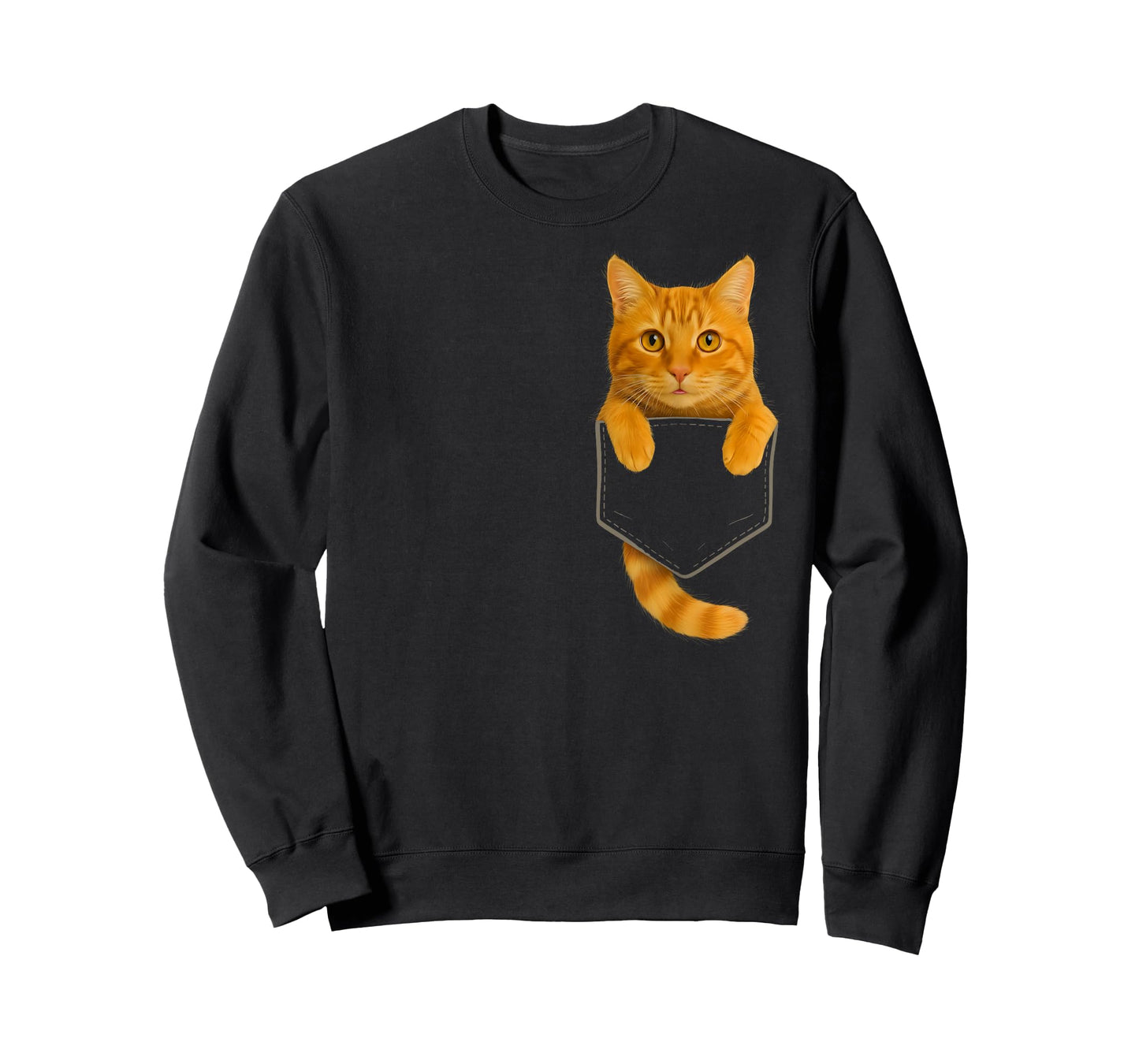 Cute Tabby Cat Pocket Funny Gifts Cat Mom Cat Dad Cat Lover T-Shirt