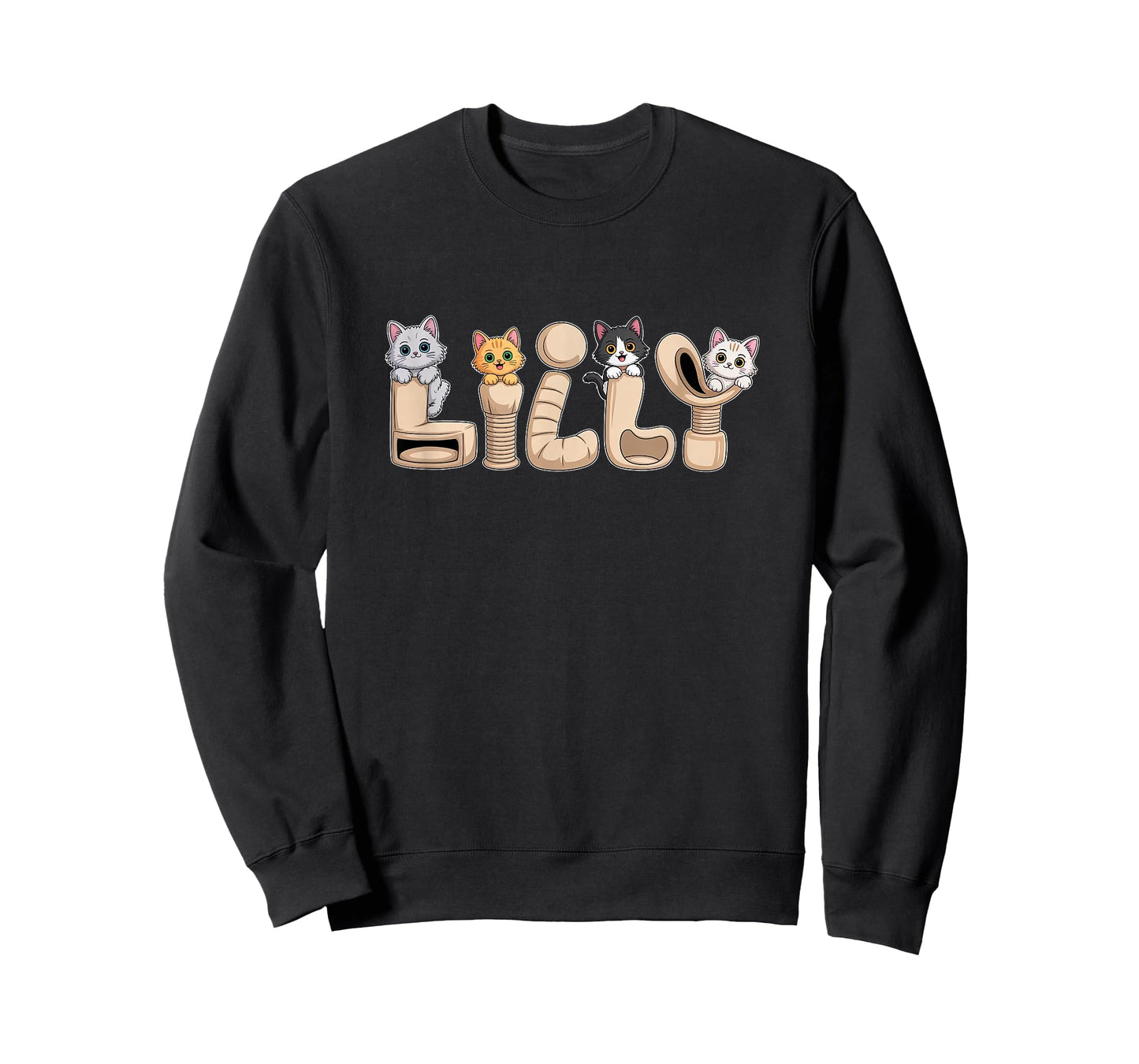 Lilly Cat Trees - Personalized Cute Name Word Art T-Shirt