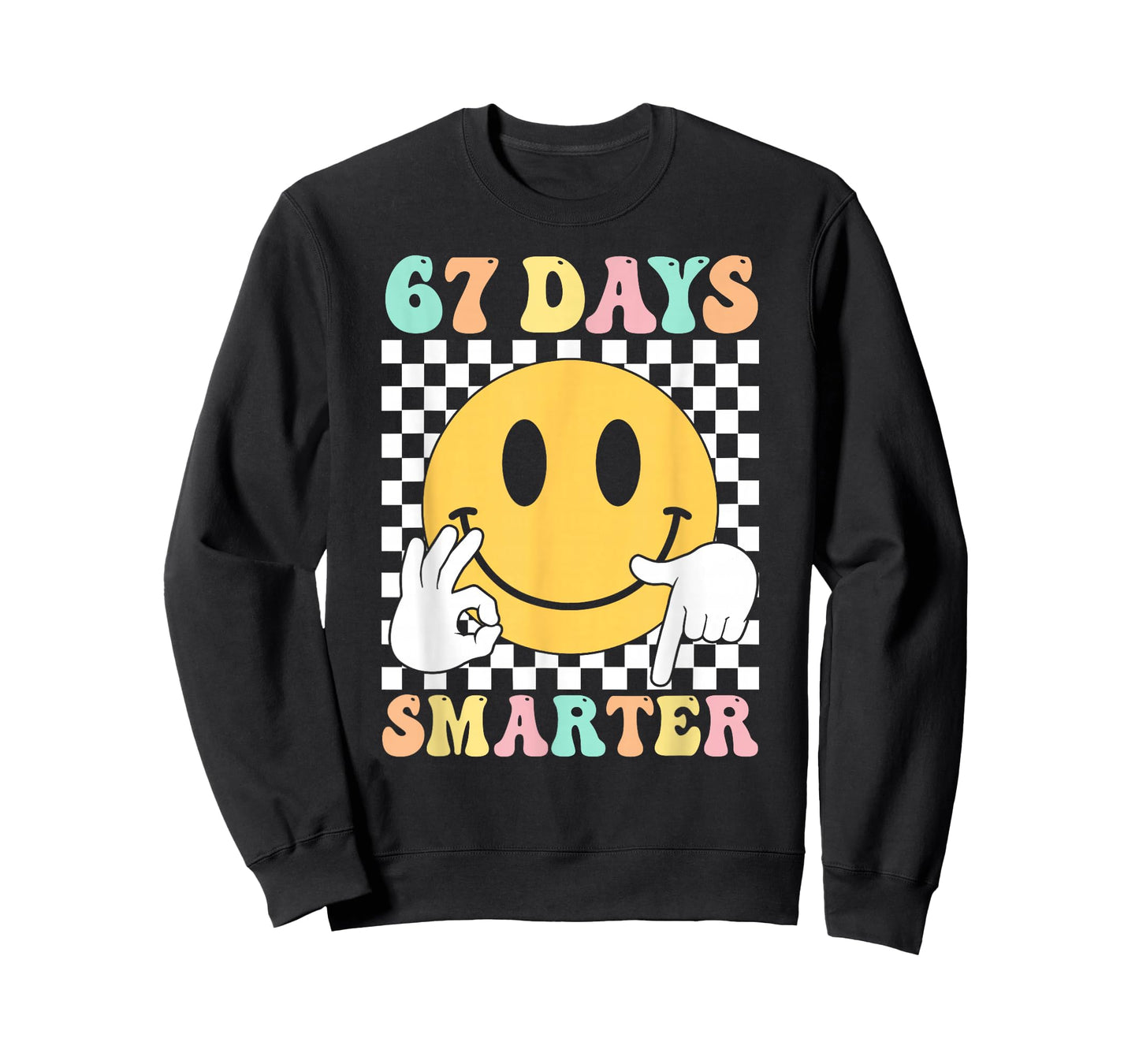 67 Days Smarter Teacher Kids Six Seven 6 7 Meme 100th Day T-Shirt