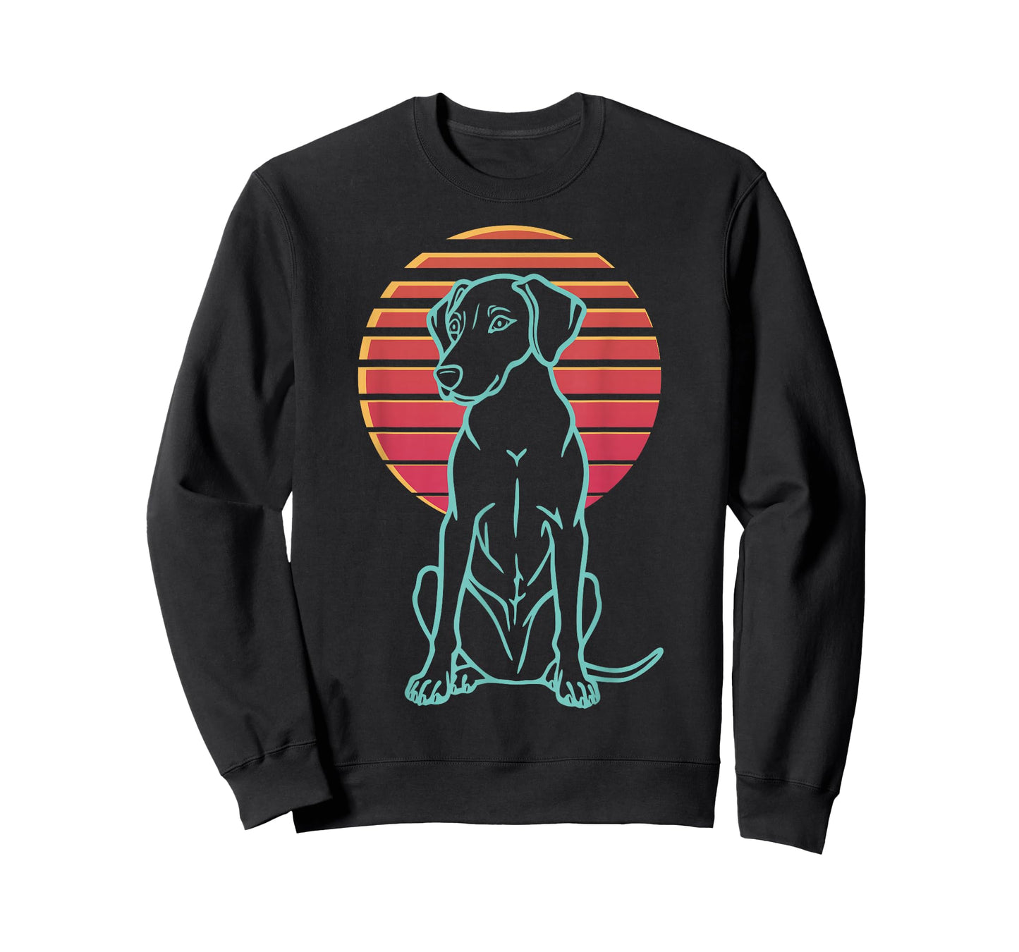 Rhodesian Ridgeback Lover Dog Owner Retro Synthwave 80s T-Shirt