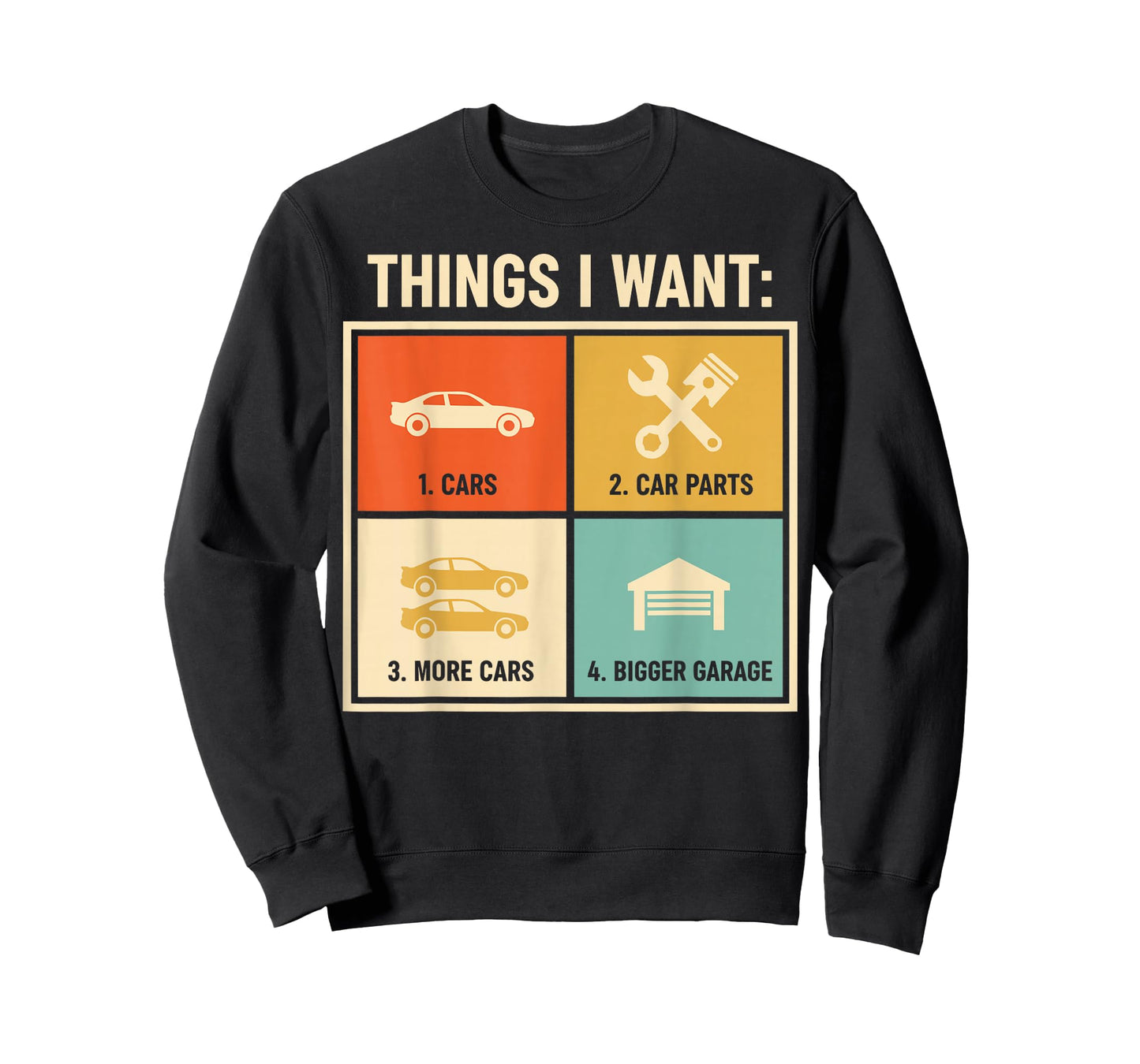 Things I Want Car Parts Enthusiast Auto Mechanic Engine T-Shirt