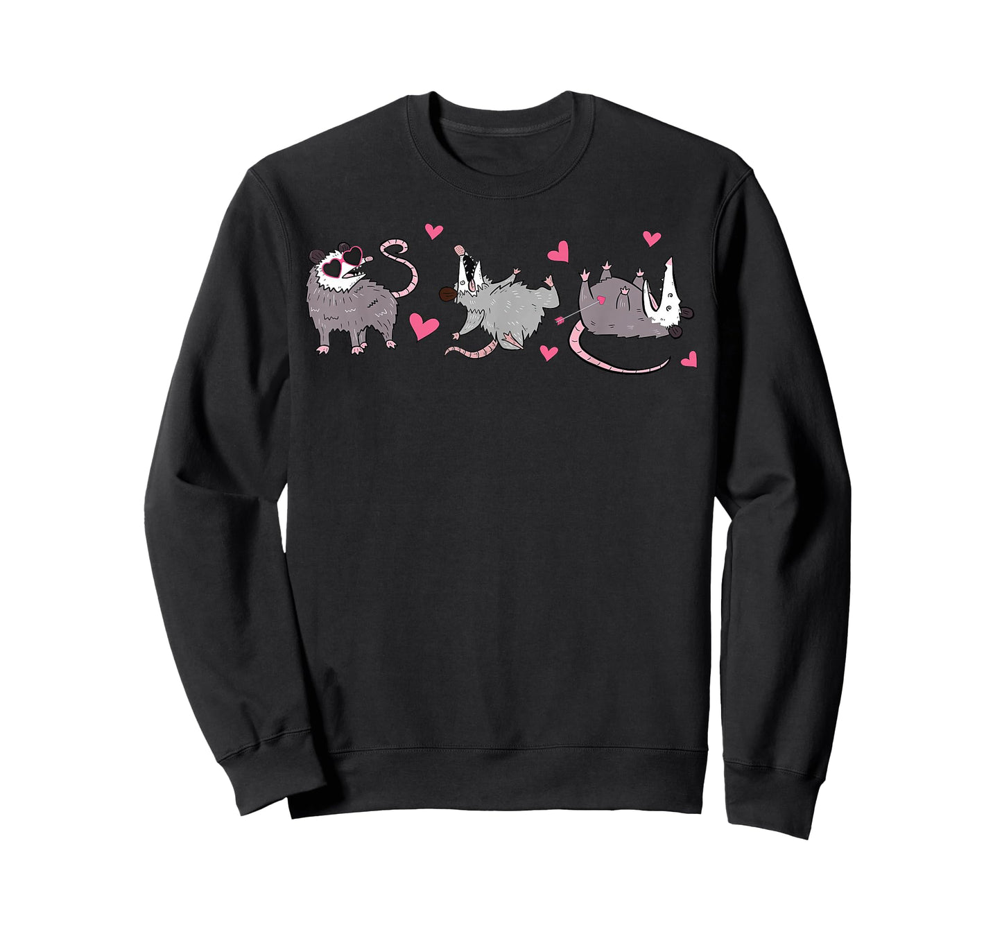 Funny Possum Heart Valentine Day Opossum Animal Lover Meme T-Shirt