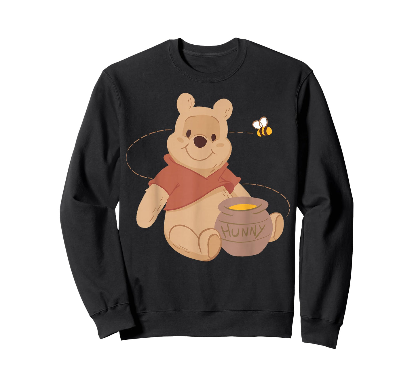 Disney Winnie The Pooh Cute Winnie Pooh Pot of Hunny and Bee T-Shirt