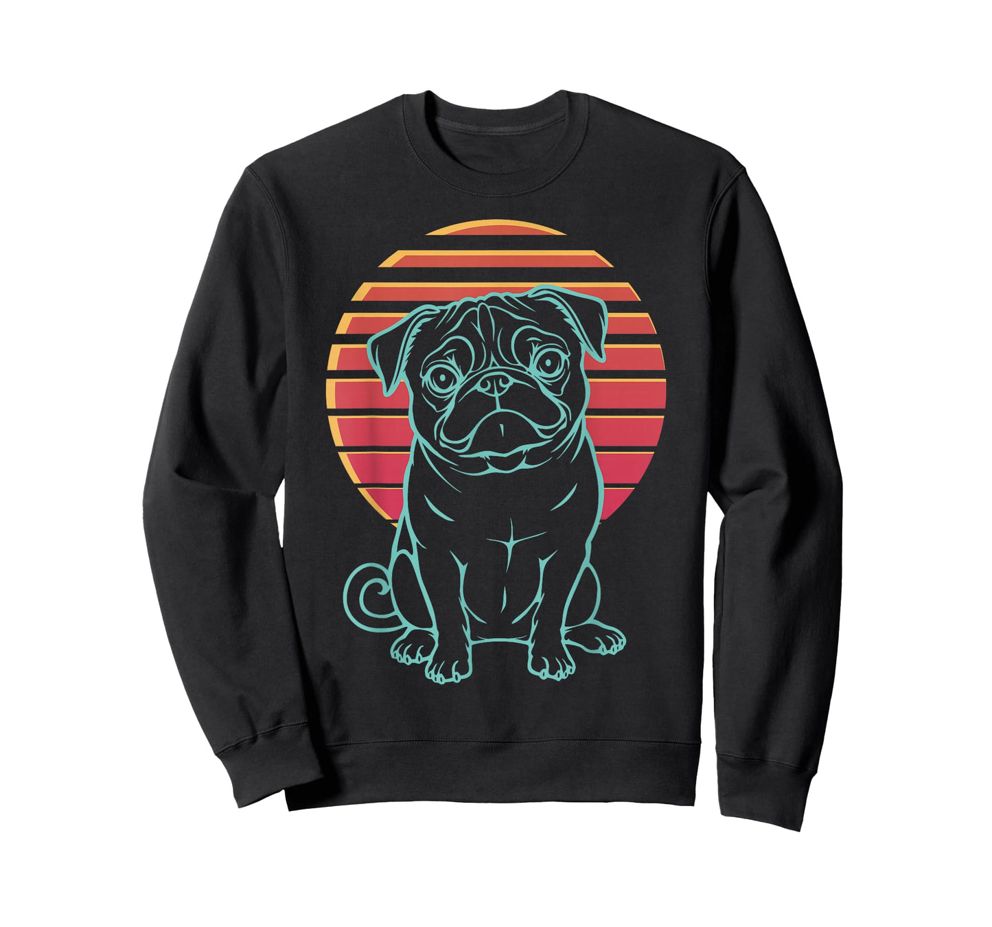 Pug Lover Dog Owner Retro Synthwave 80s T-Shirt