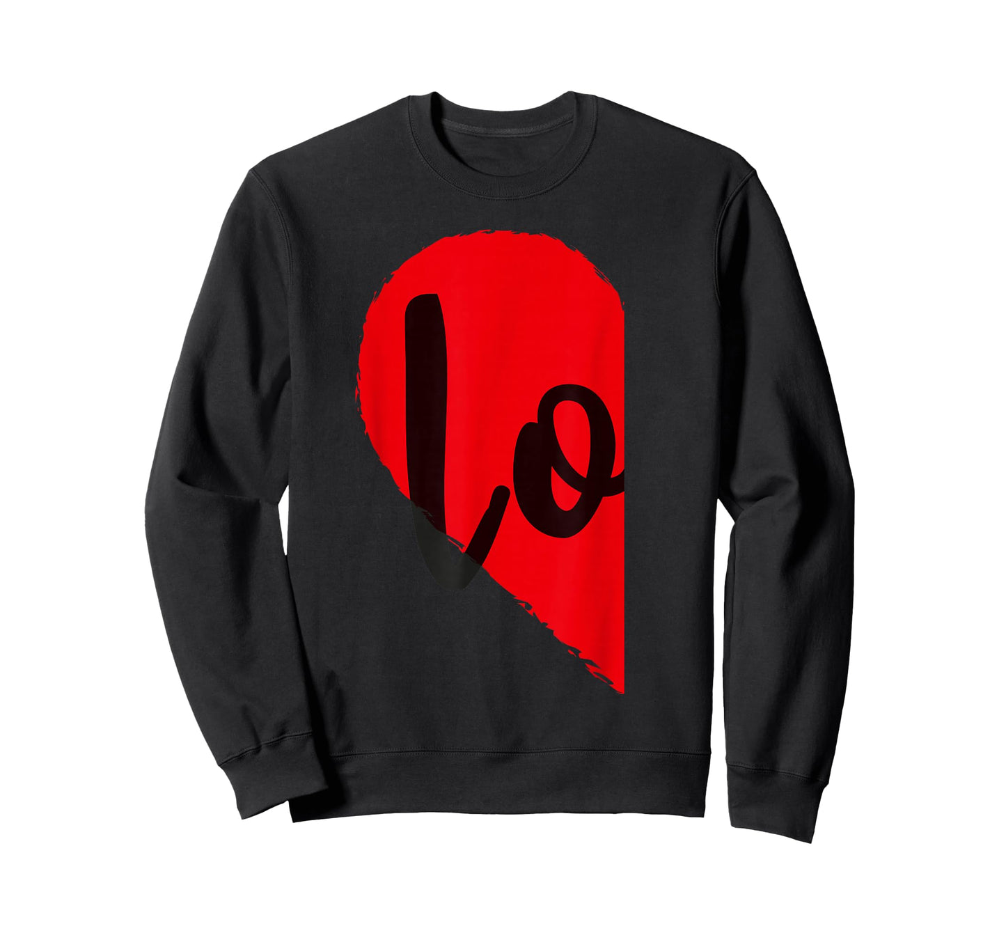 Couple Half Heart Love Funny Valentines Day Women Men Adult T-Shirt