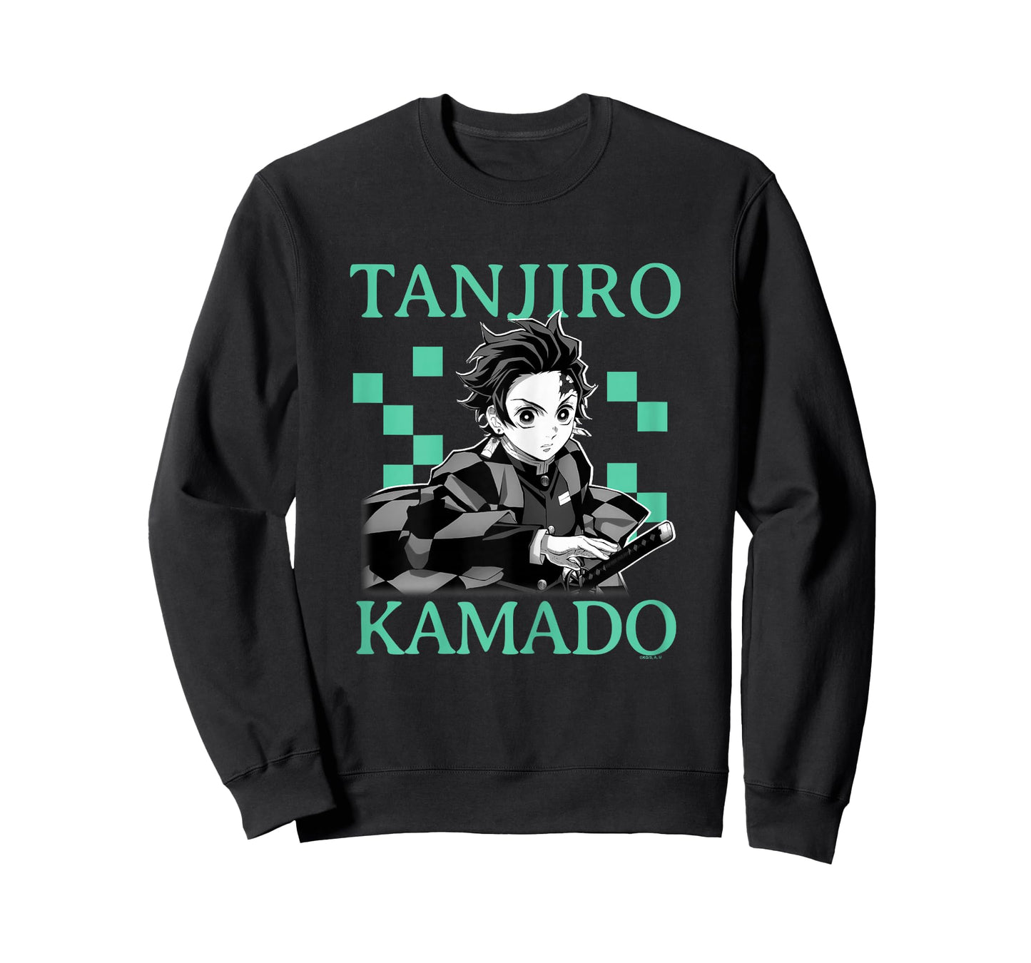 Demon Slayer: Kimetsu no Yaiba Tanjiro Green Checkered T-Shirt