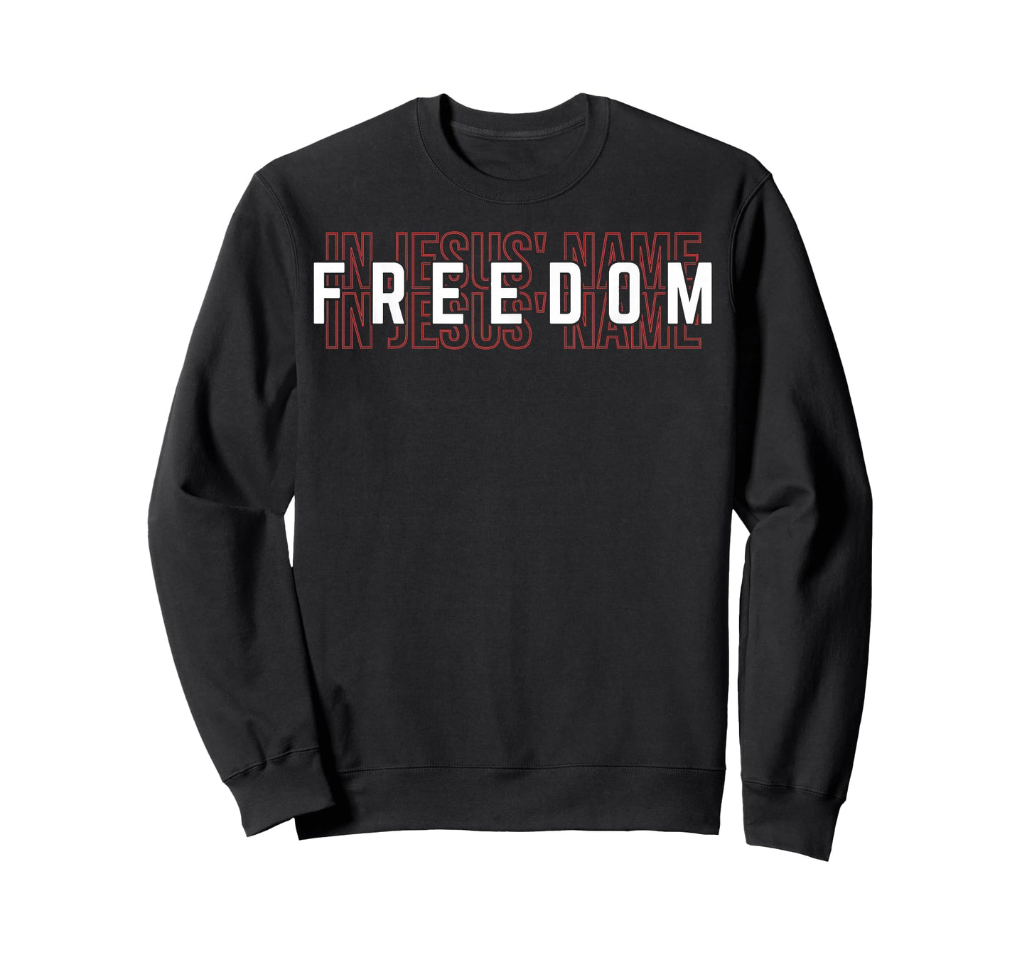 Freedom in Jesus’ Name – Christian Faith Design T-Shirt